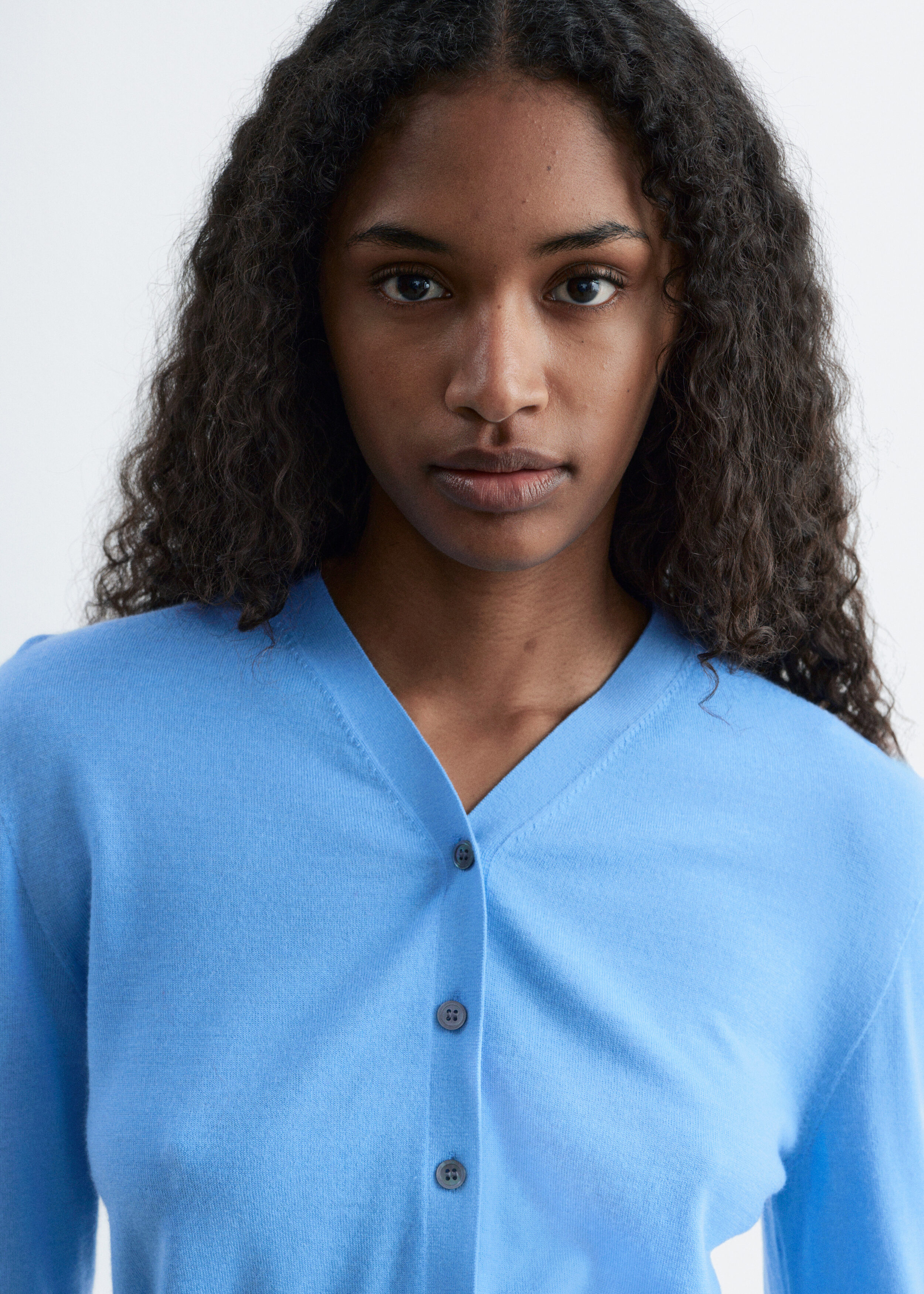 Cropped Cashmere Cardigan - Sky Blue - & Other Stories GB