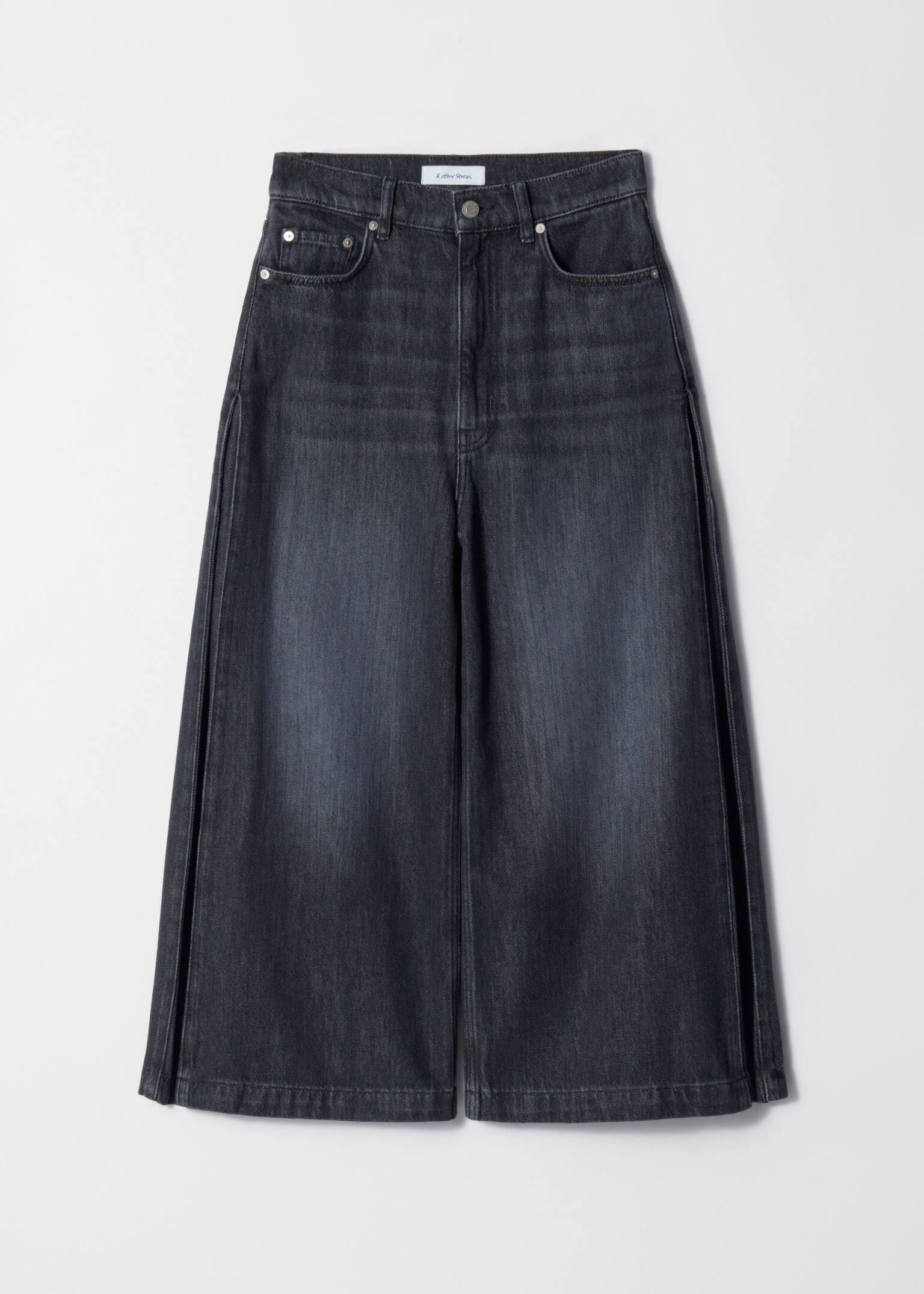 Jean longueur 7/8ème à jambe large - Noir