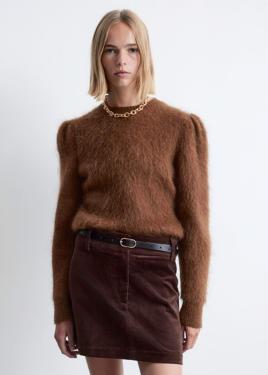 Image of Mohair-Blend Puff-Sleeve Jumper