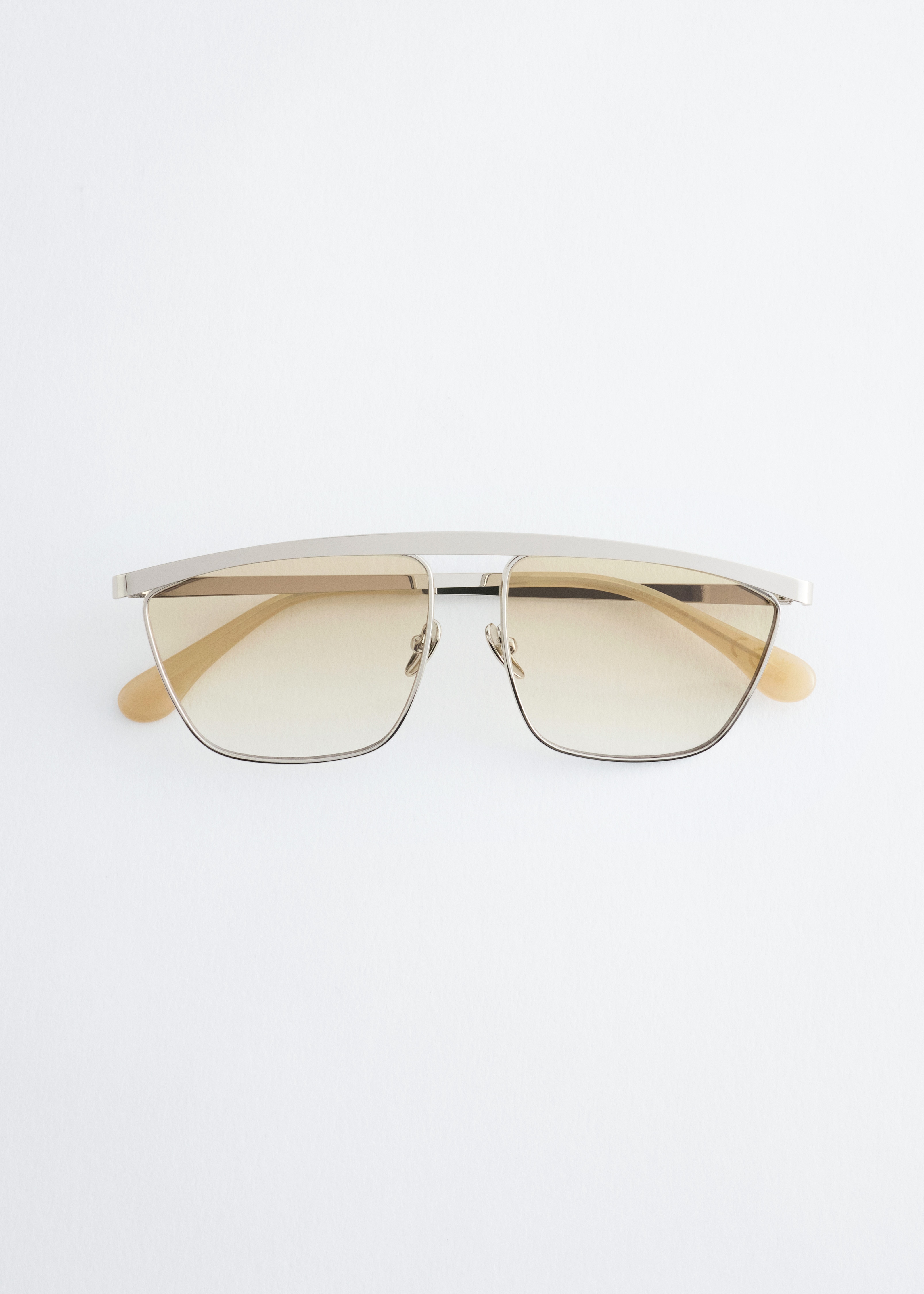 Square-Frame Sunglasses - Silver/Gold