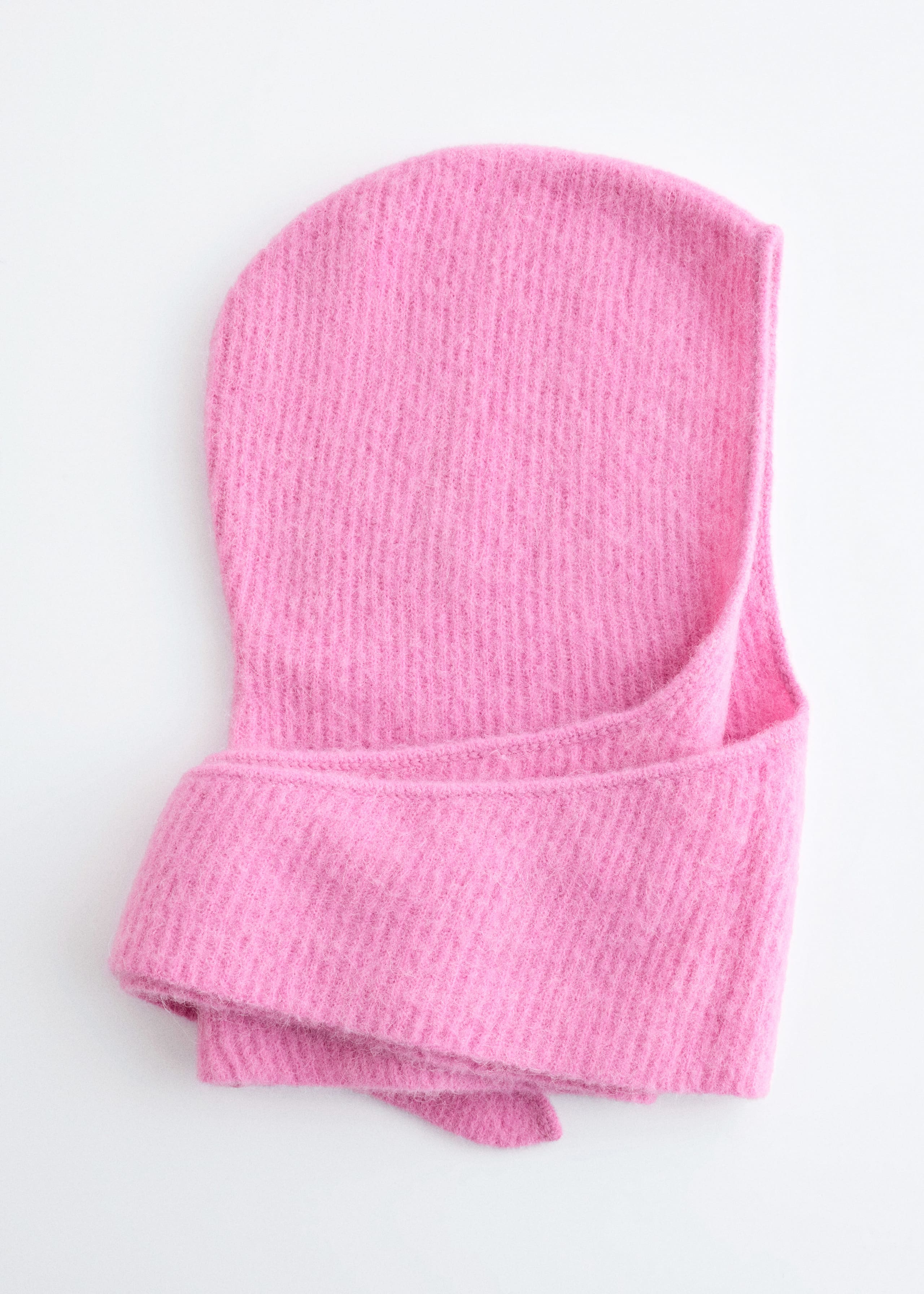 Image of Alpaca-Blend Rib-Knit Hood Scarf