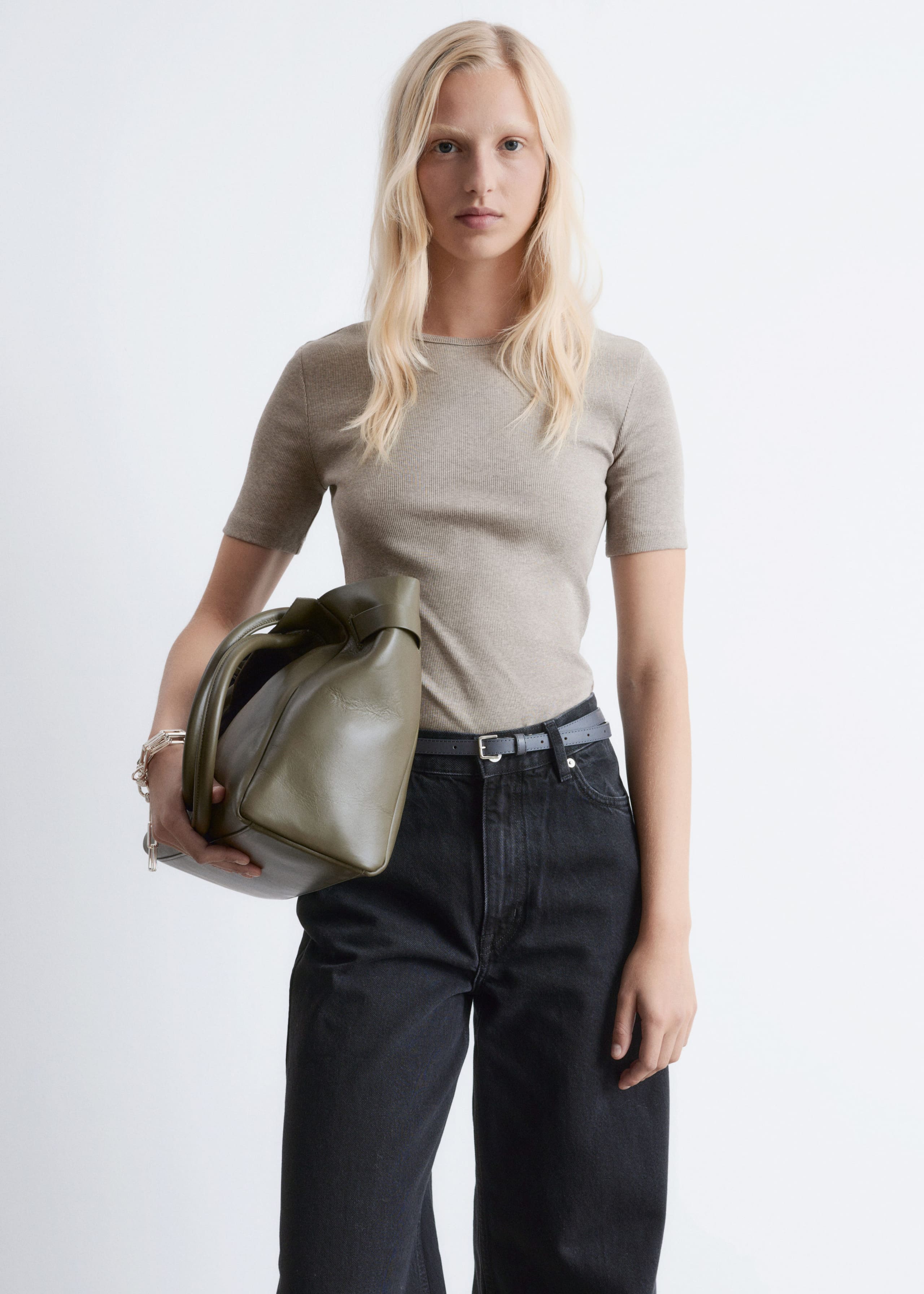 Image of Ribbed T-shirt