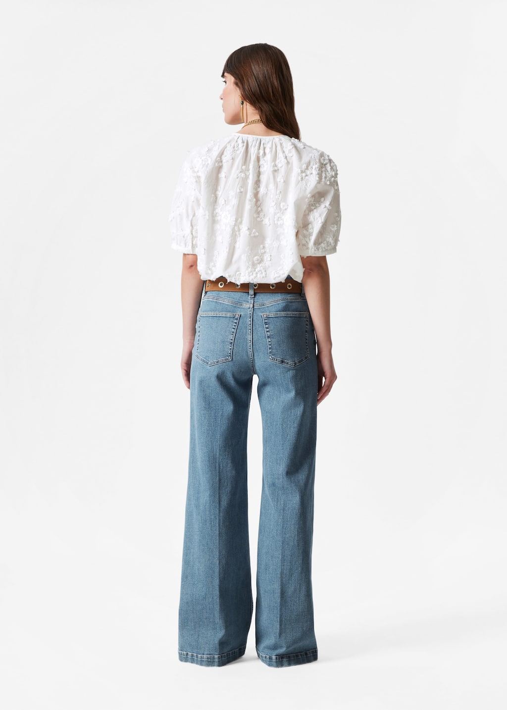 Image of Oversized Puff-Sleeve Blouse