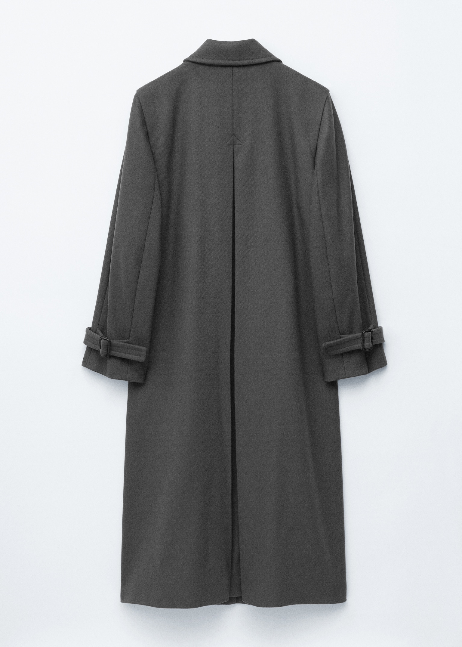 Gyapjú maxi kabát - Dark Grey - 2