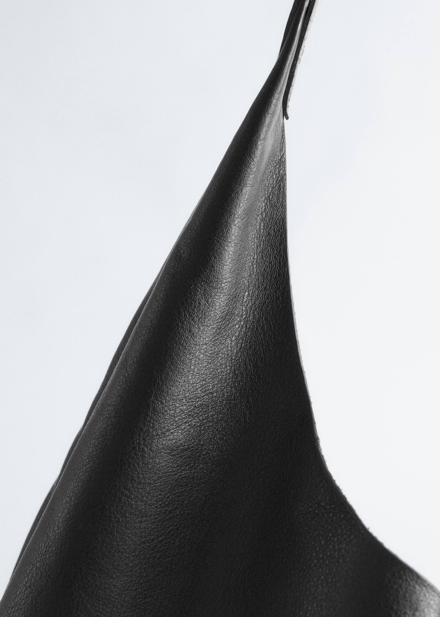 Sac cabas extra large en cuir - Noir/Gris foncé - 3