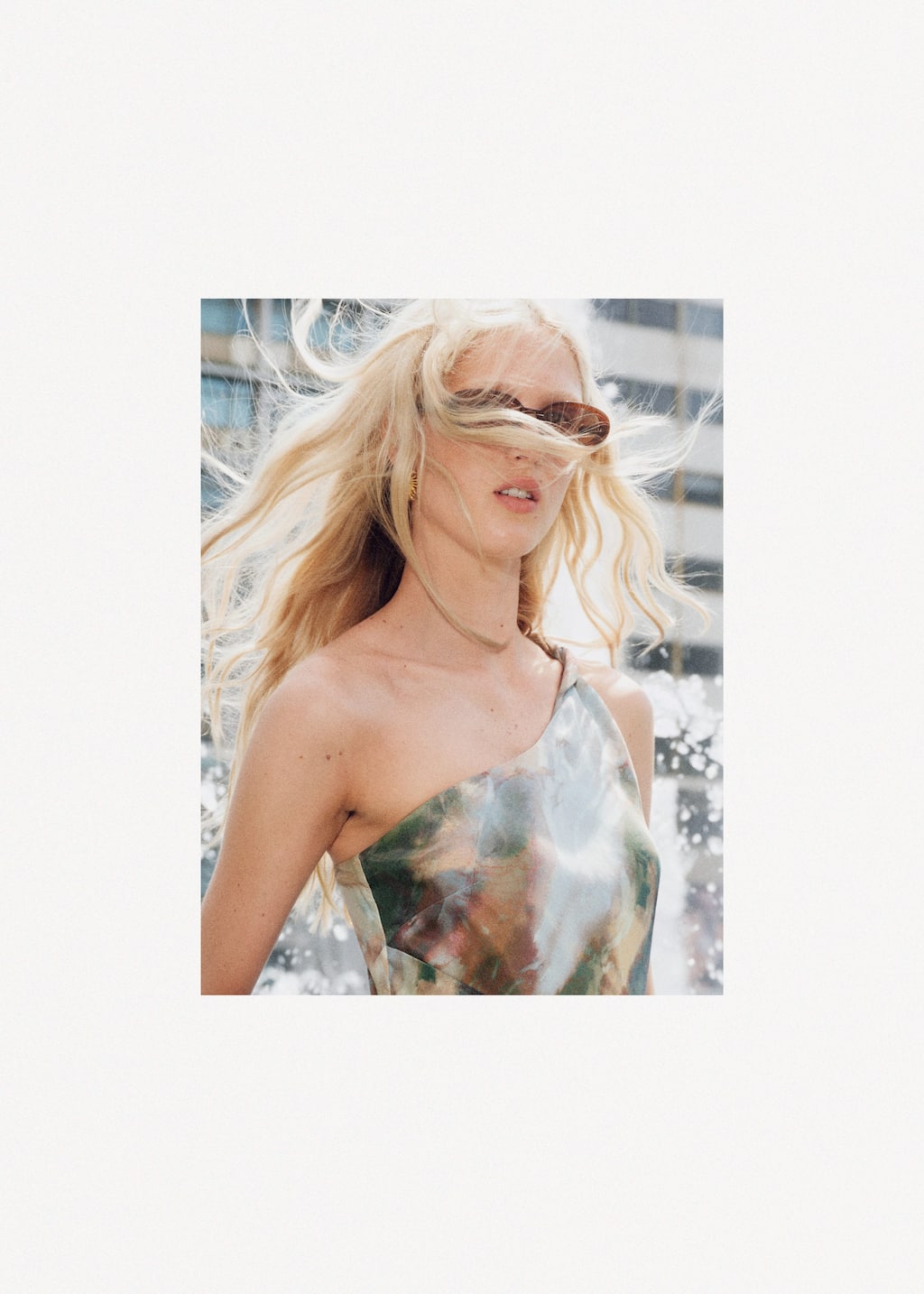 Image of One-Shoulder Satin Midi Dress
