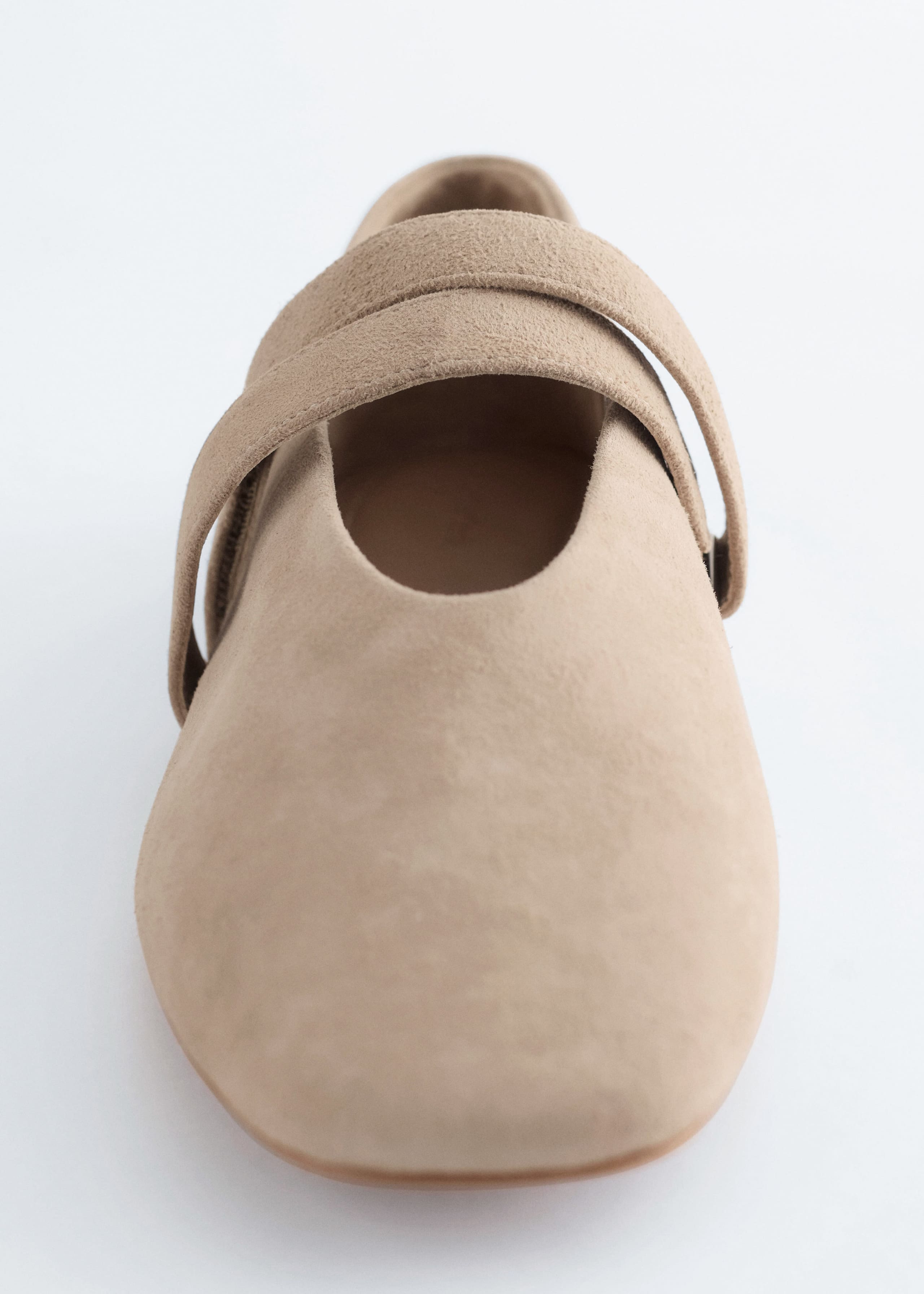 Cross-Strap Leather Ballet Flats - Black Leather - Still Life