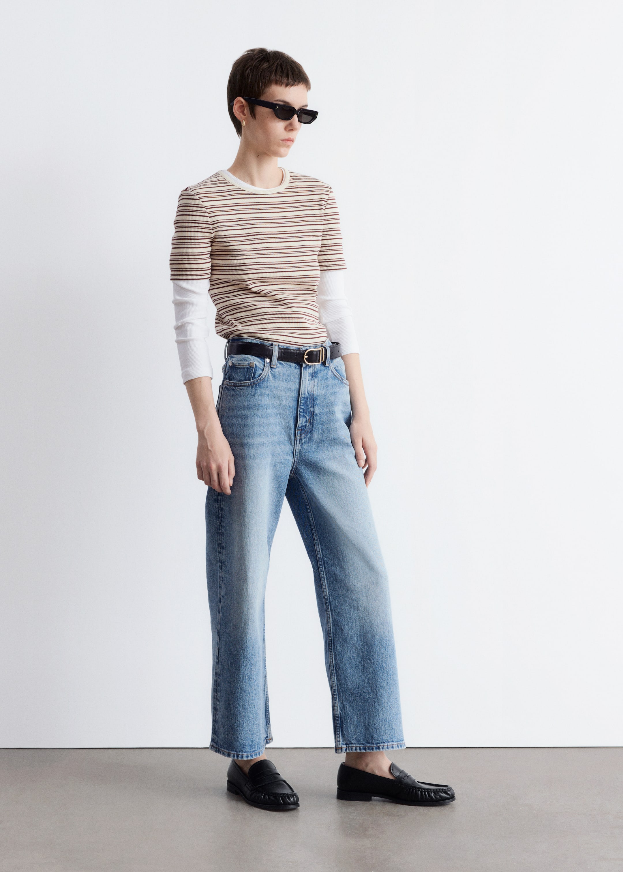 Grotere afbeelding bekijken: Cropped Wide-Leg Jeans - Lichtblauw - DAMES | H&M BE 4