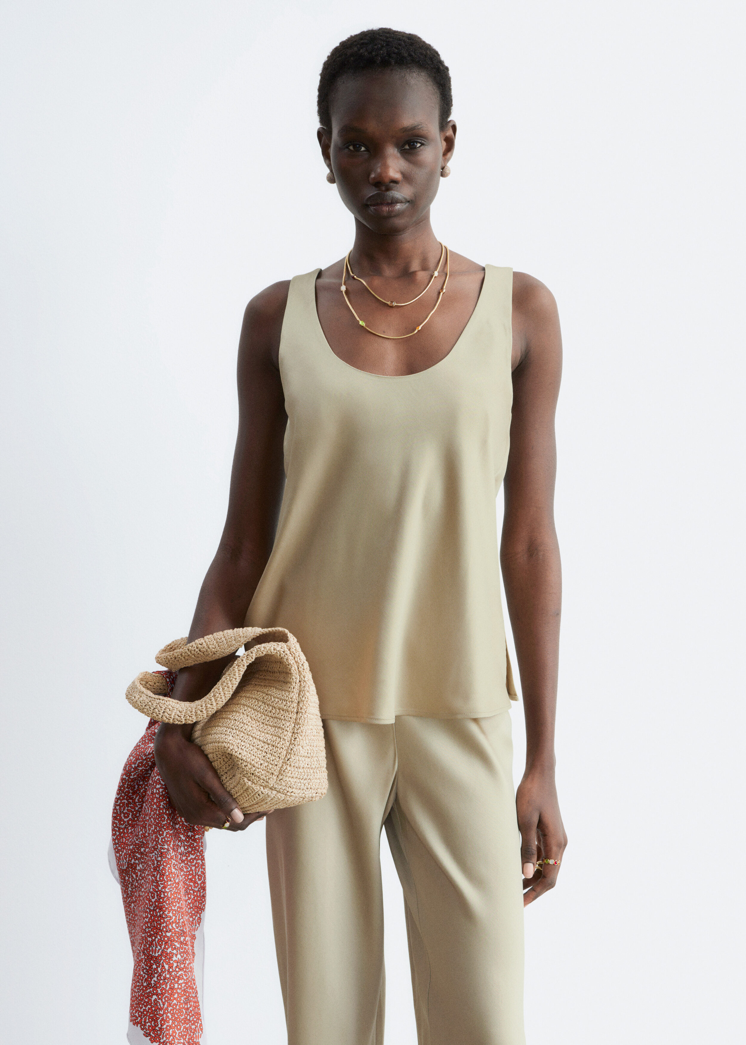 Draped Asymmetric Tank Top - Light Yellow - & Other Stories US