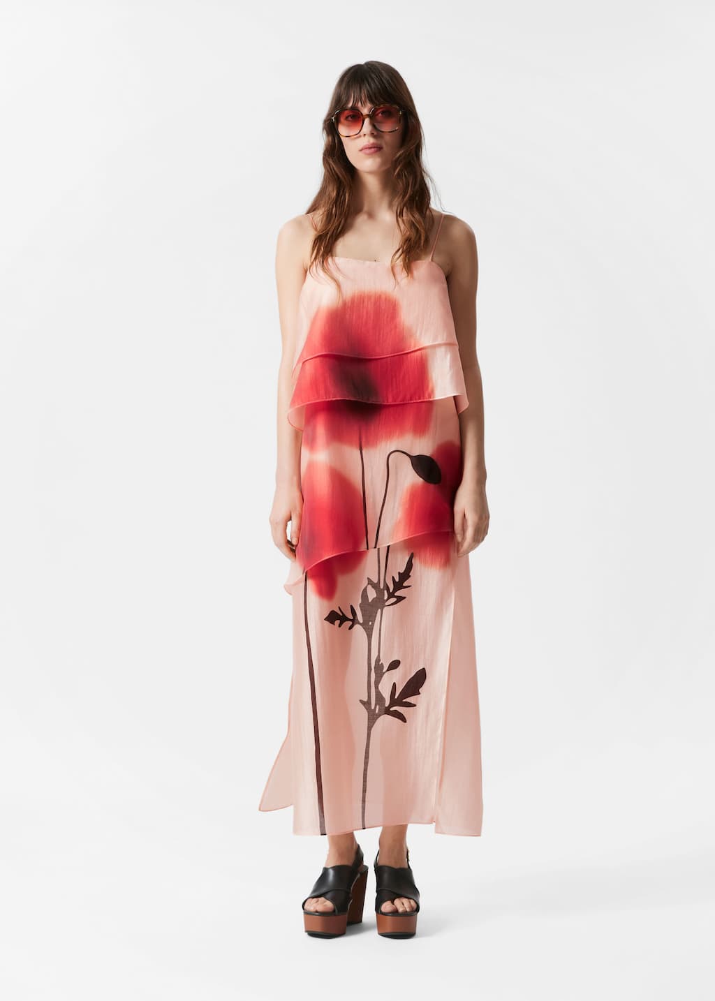 Image of Maxikleid mit Blumenapplikation