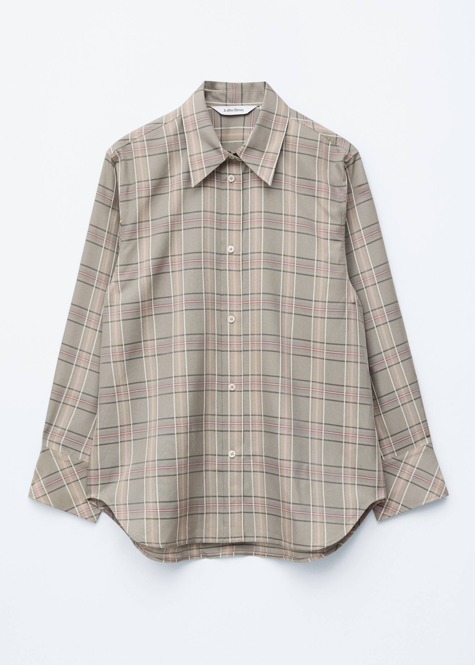 Oversized Checked Shirt - Mole/Checked - 2