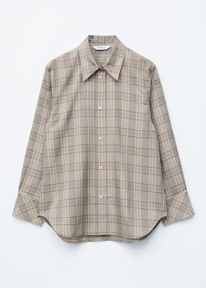 Taupe/Motif à carreaux