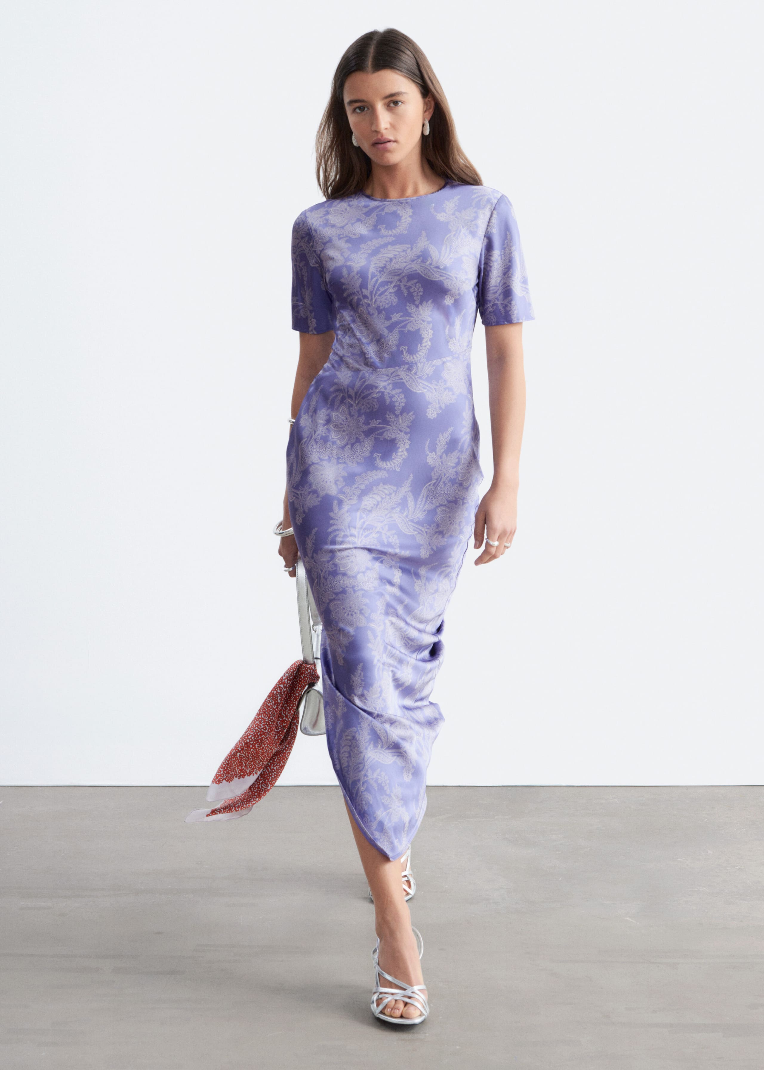 Image of Short-Sleeve Maxi Dress