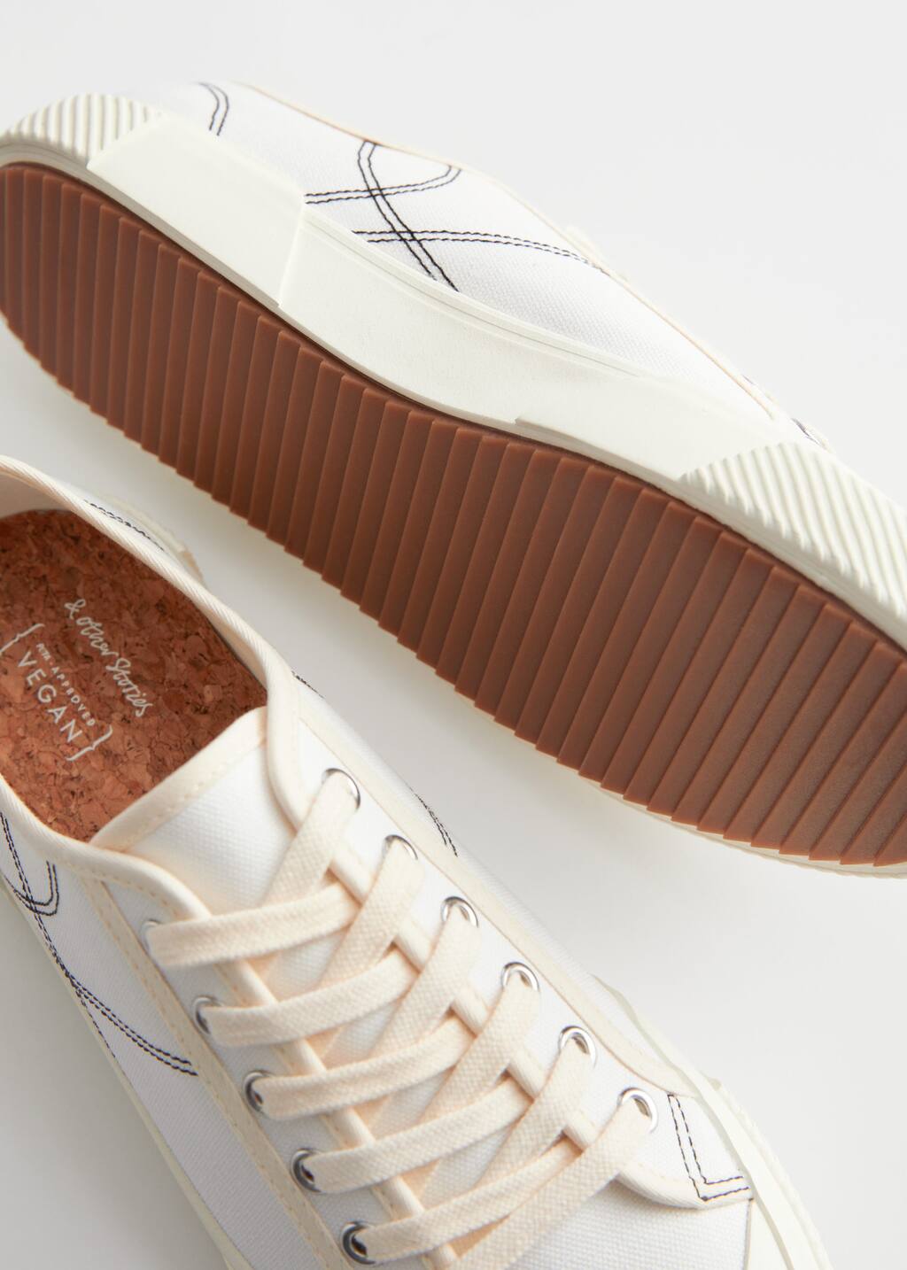 Contrast Stitch Canvas Sneakers - {{variantName}} - Descriptive Detail