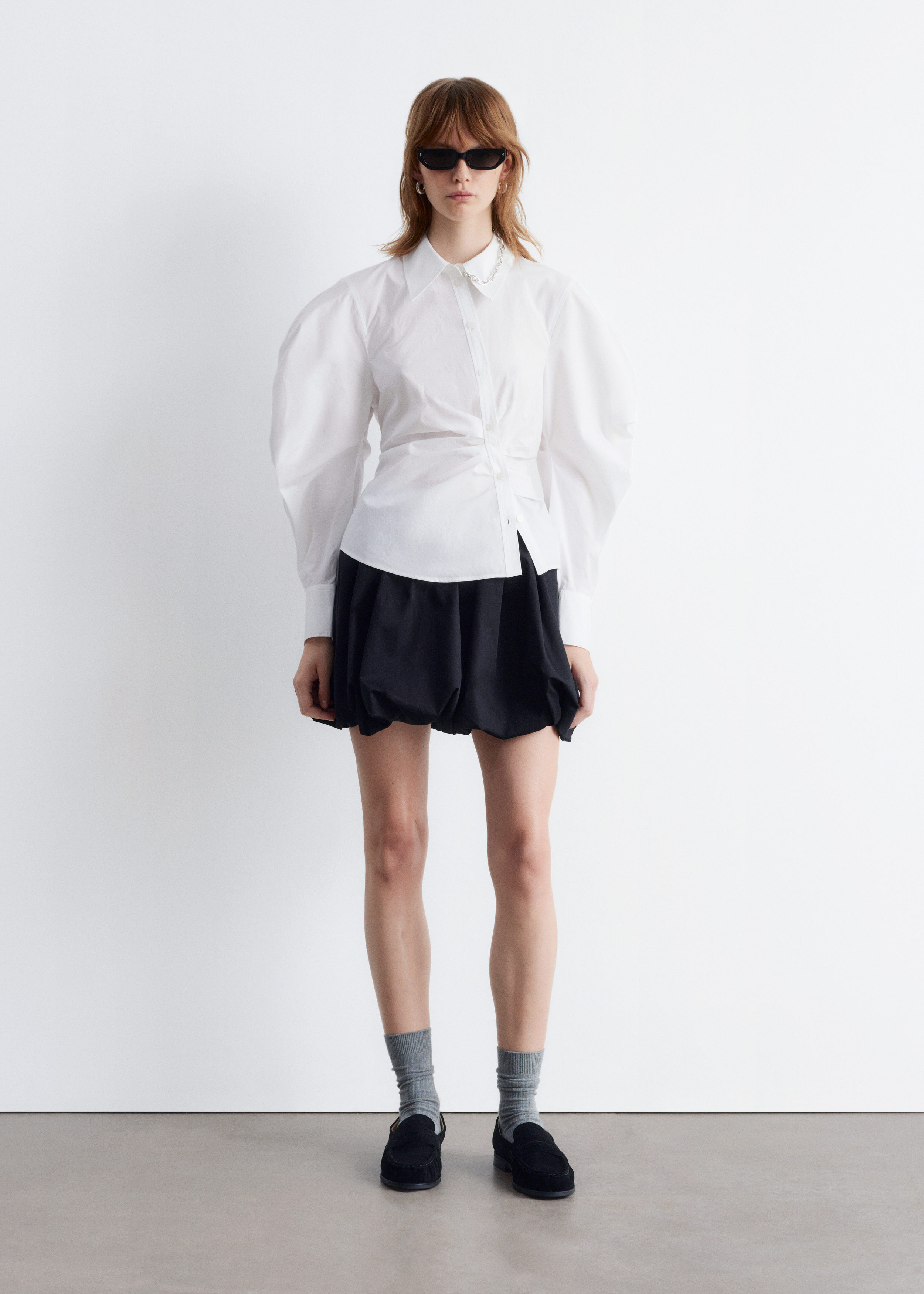 Image of Camisa asimétrica de algodón