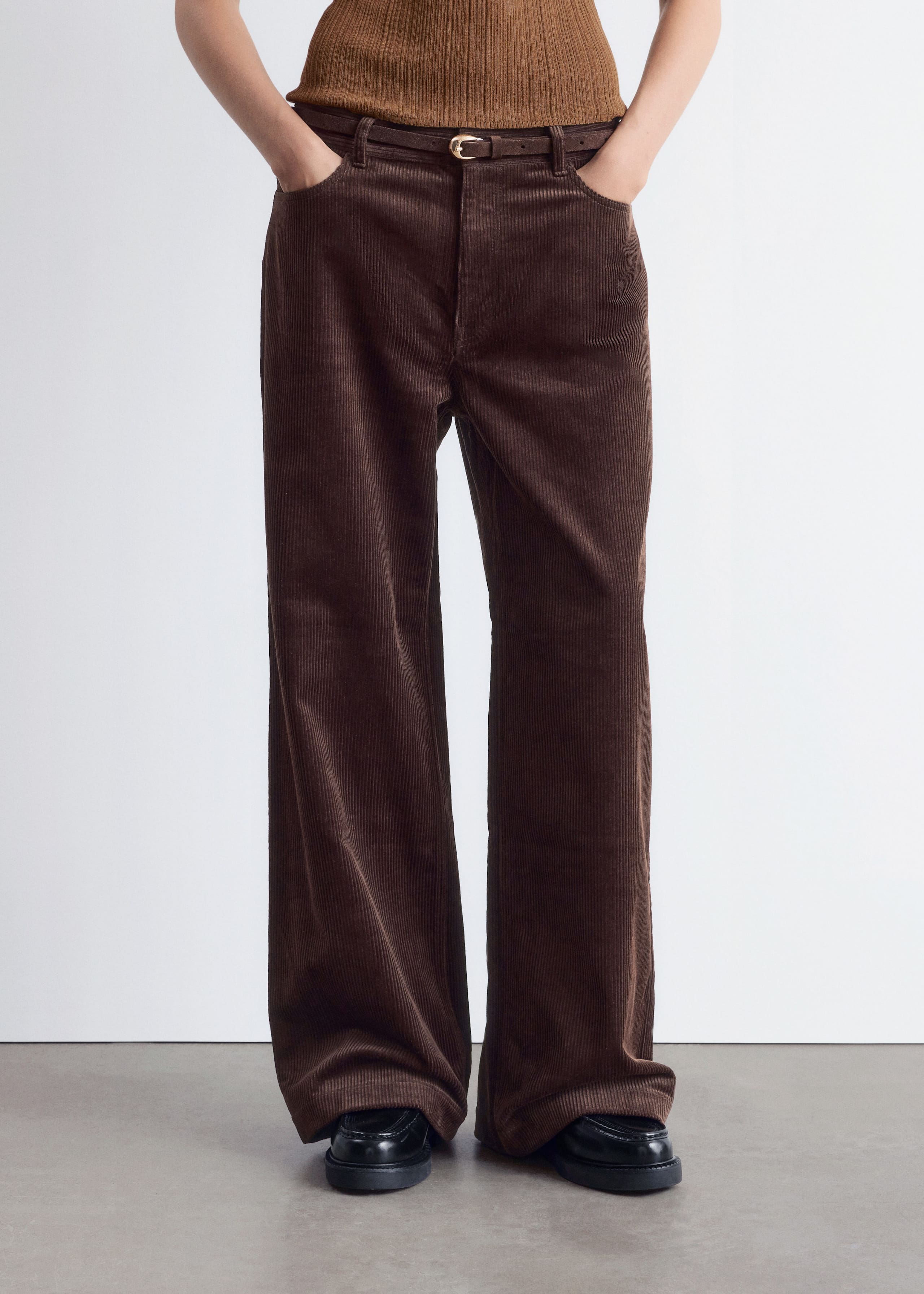 Image of Flared Corduroy Trousers