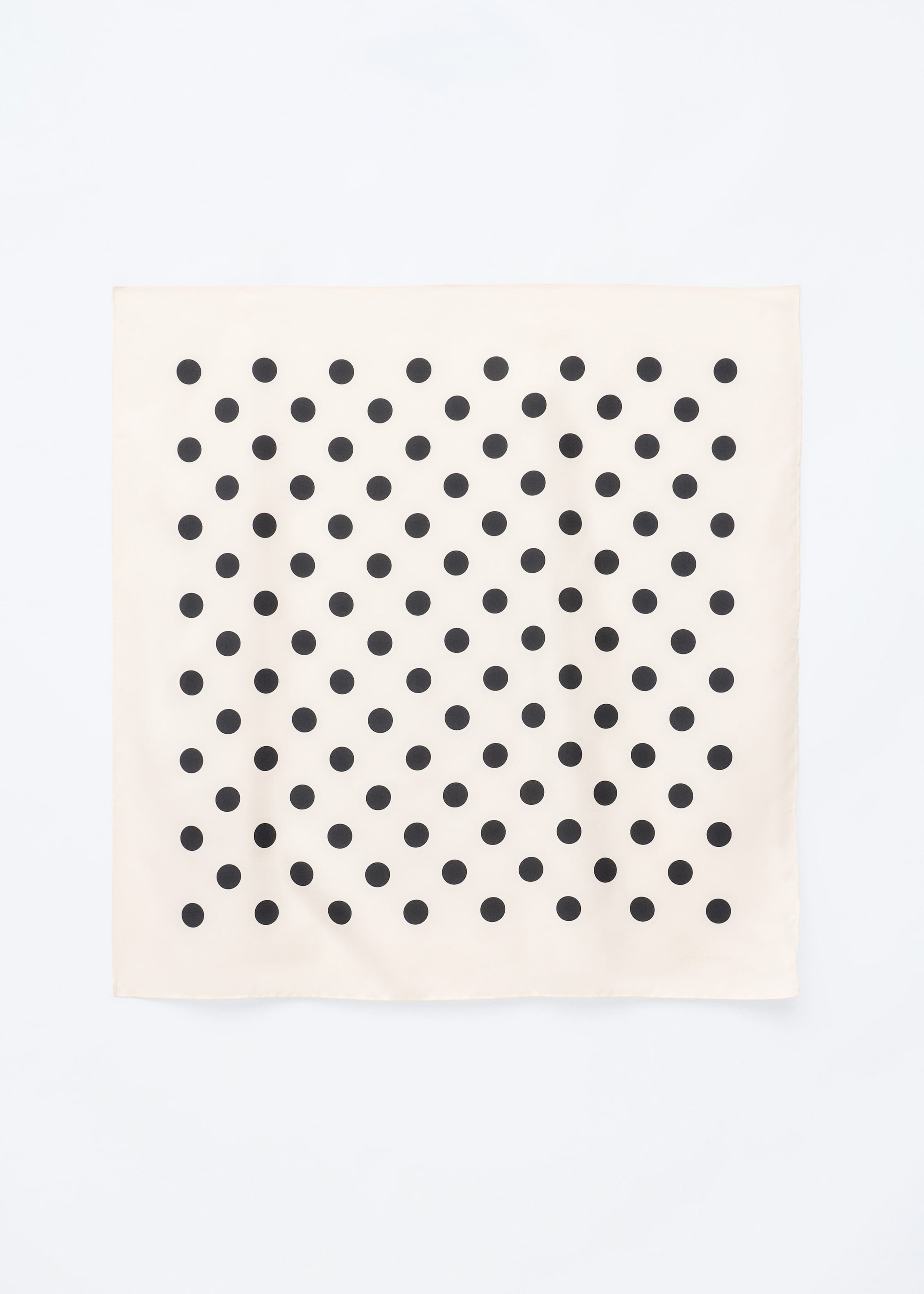 Polkadot Print Scarf - Blanco/Lunares negros - Bodegón