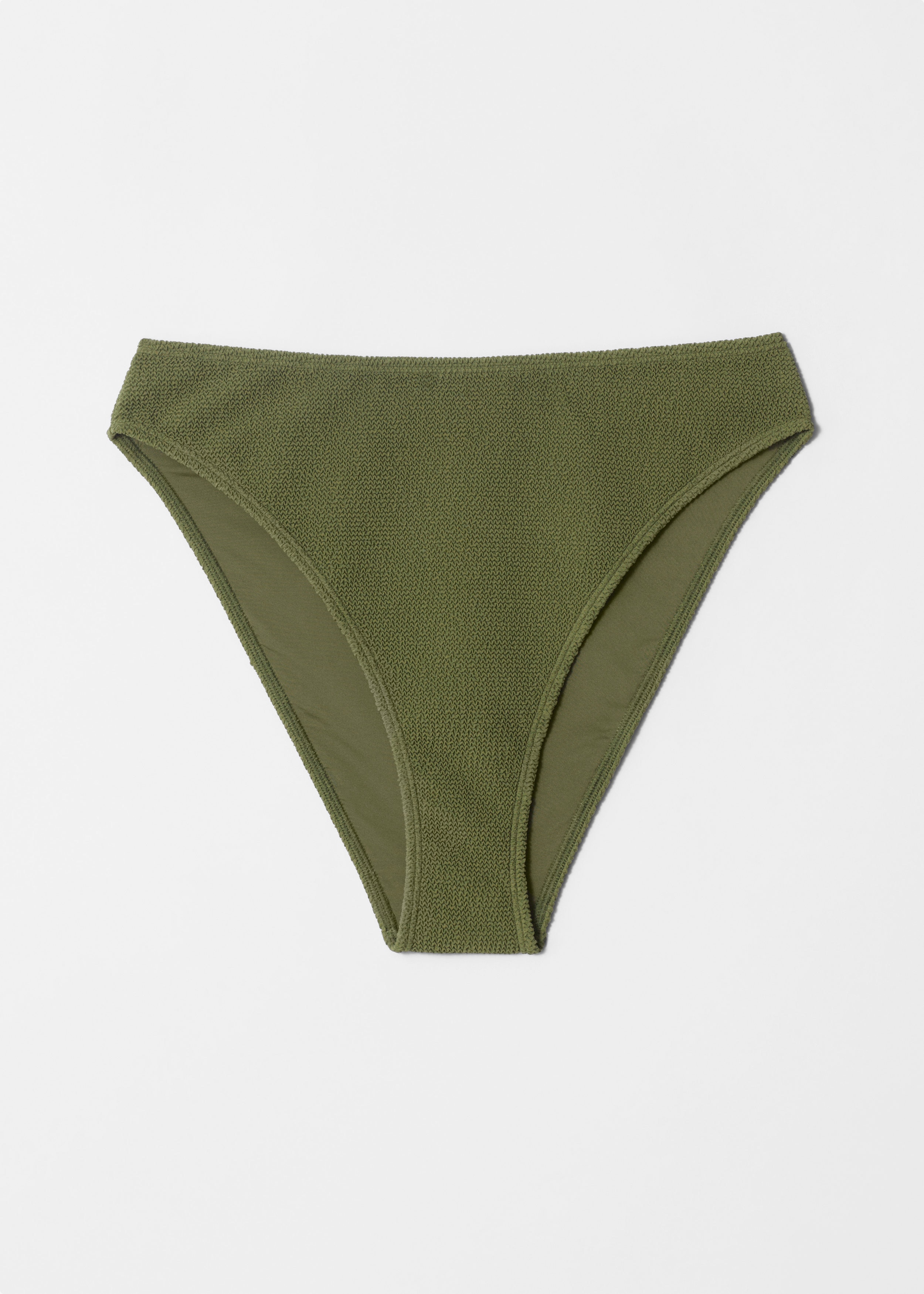 Textured High-Waist Bikini Briefs