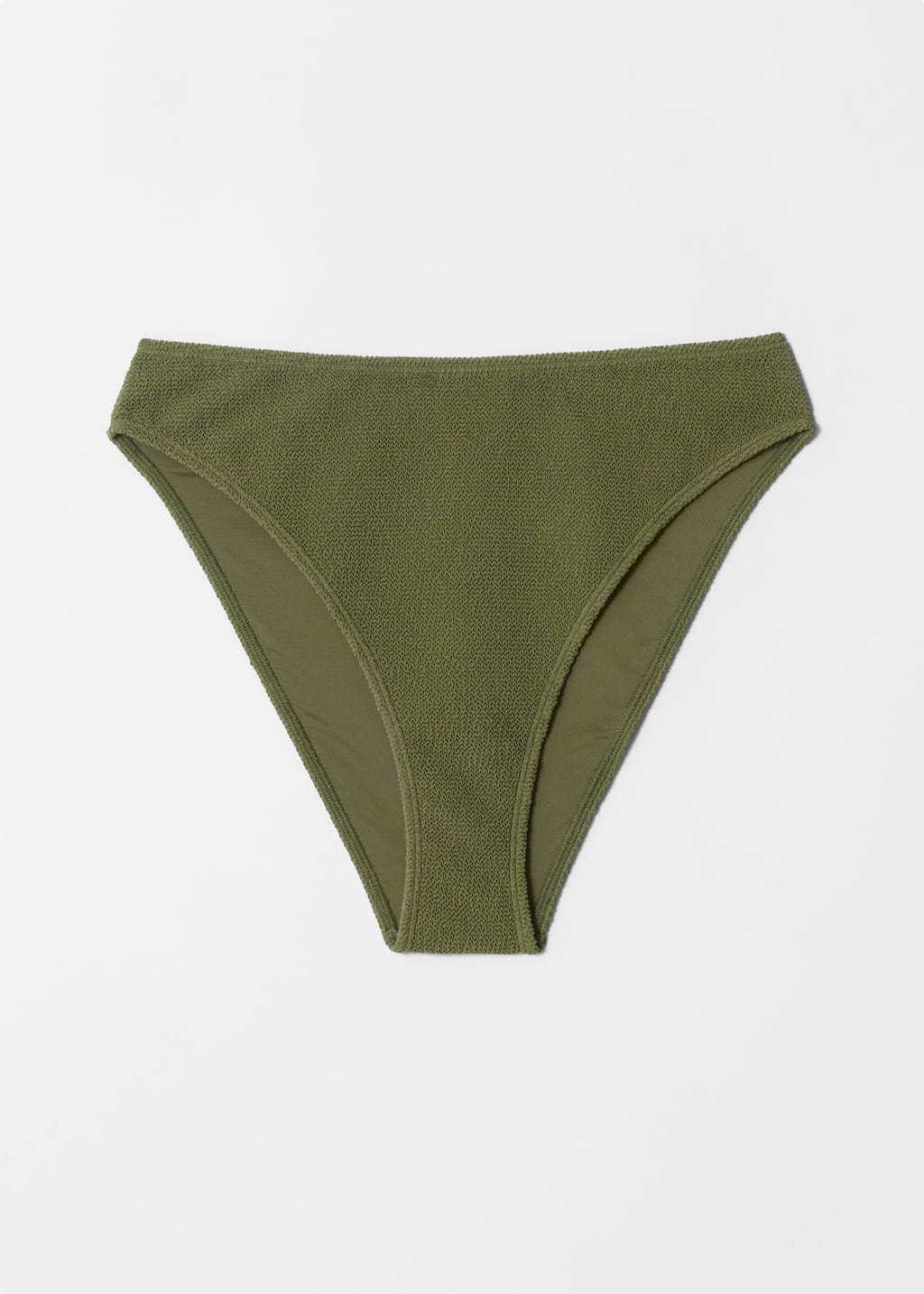 Image of Strukturierte, hoch sitzende Bikinihose