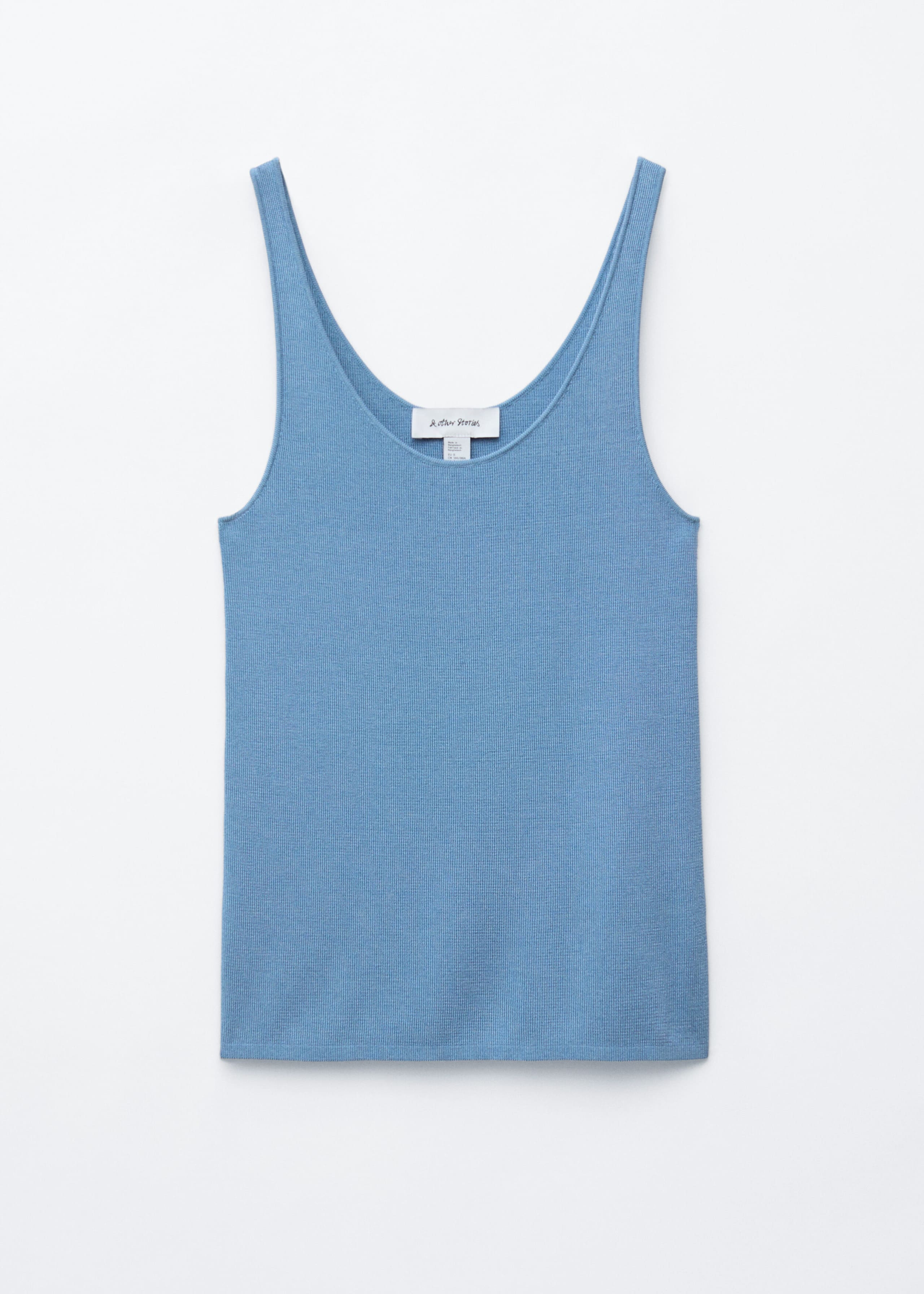 Image of Knitted Scoop-Neck Tank Top