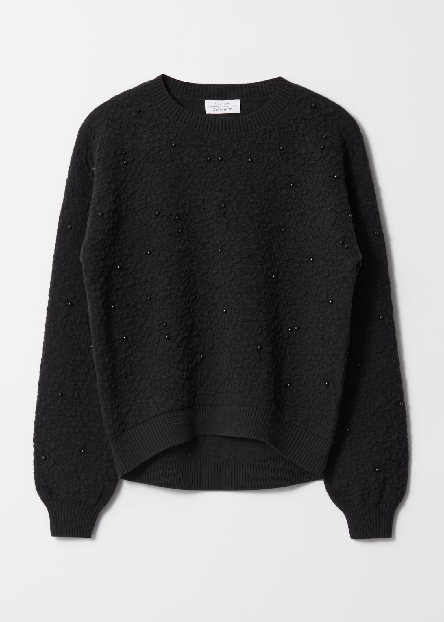 Textured-Jacquard Knit Jumper - Black/Red