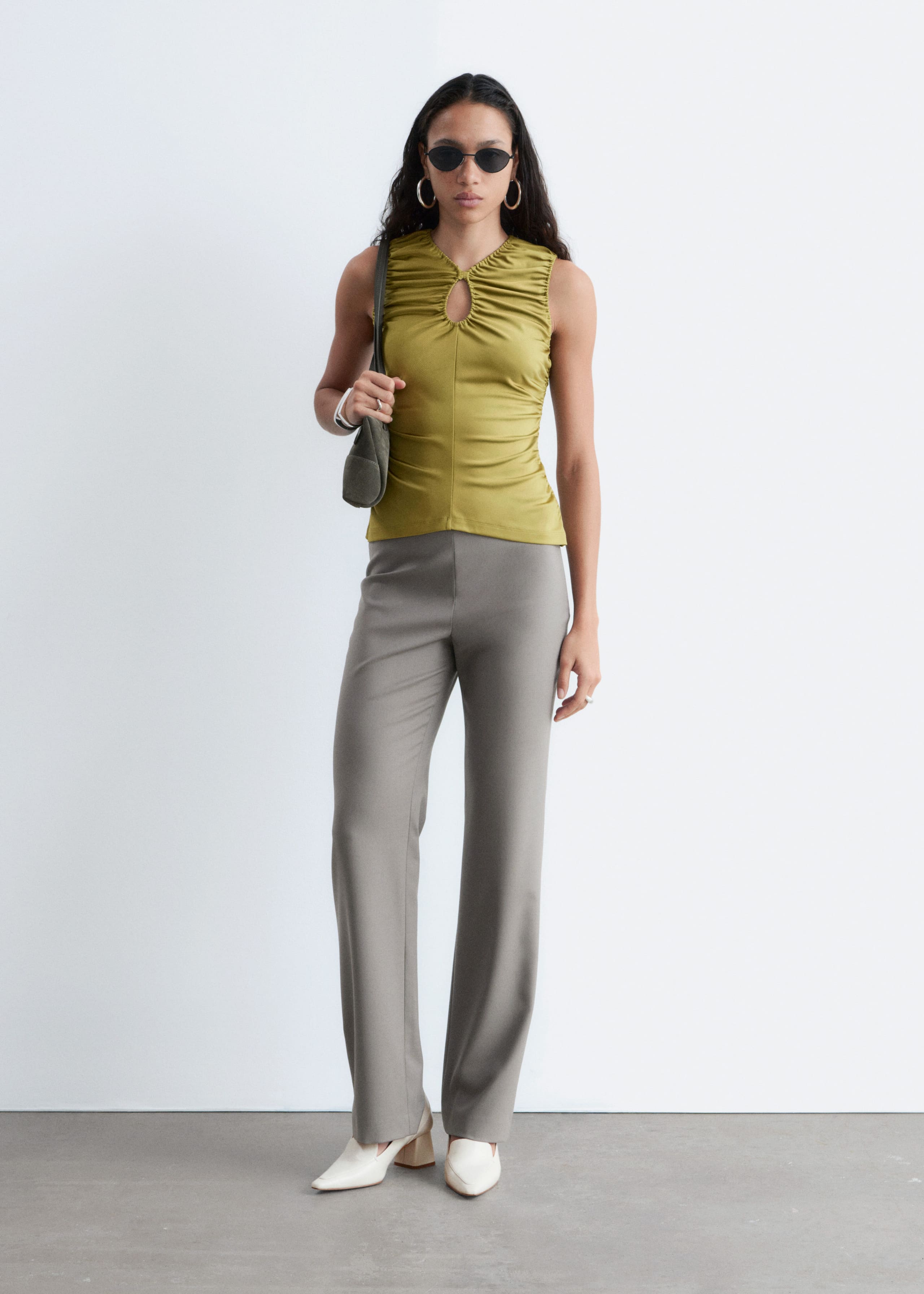 Image of Merino Wool Straight-Leg Trousers