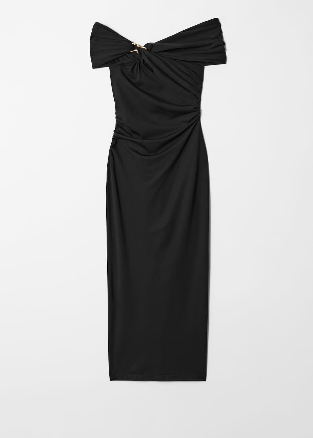 Off-Shoulder Maxi Dress - Black - Still Life