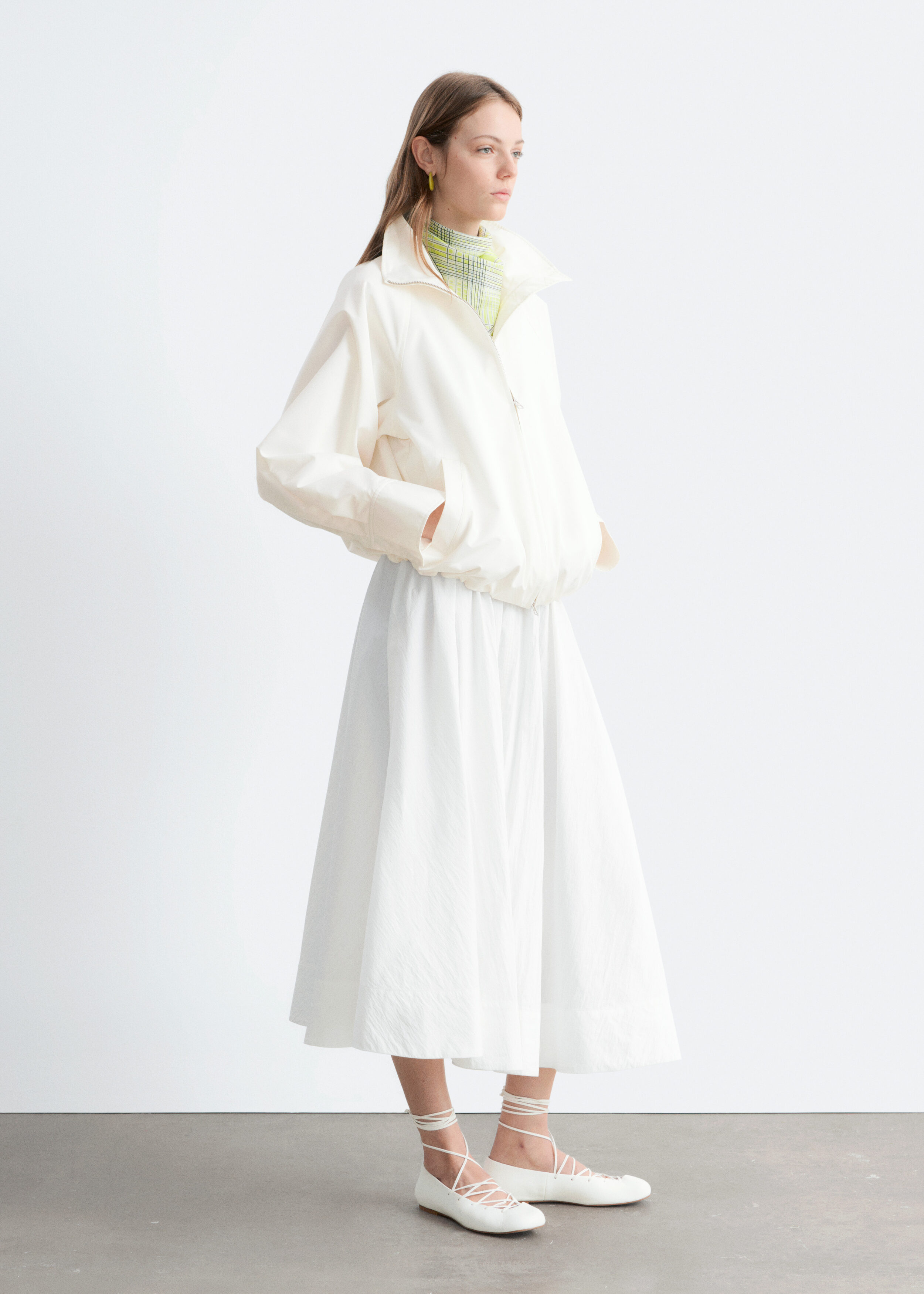 Zip-Up Twill Jacket