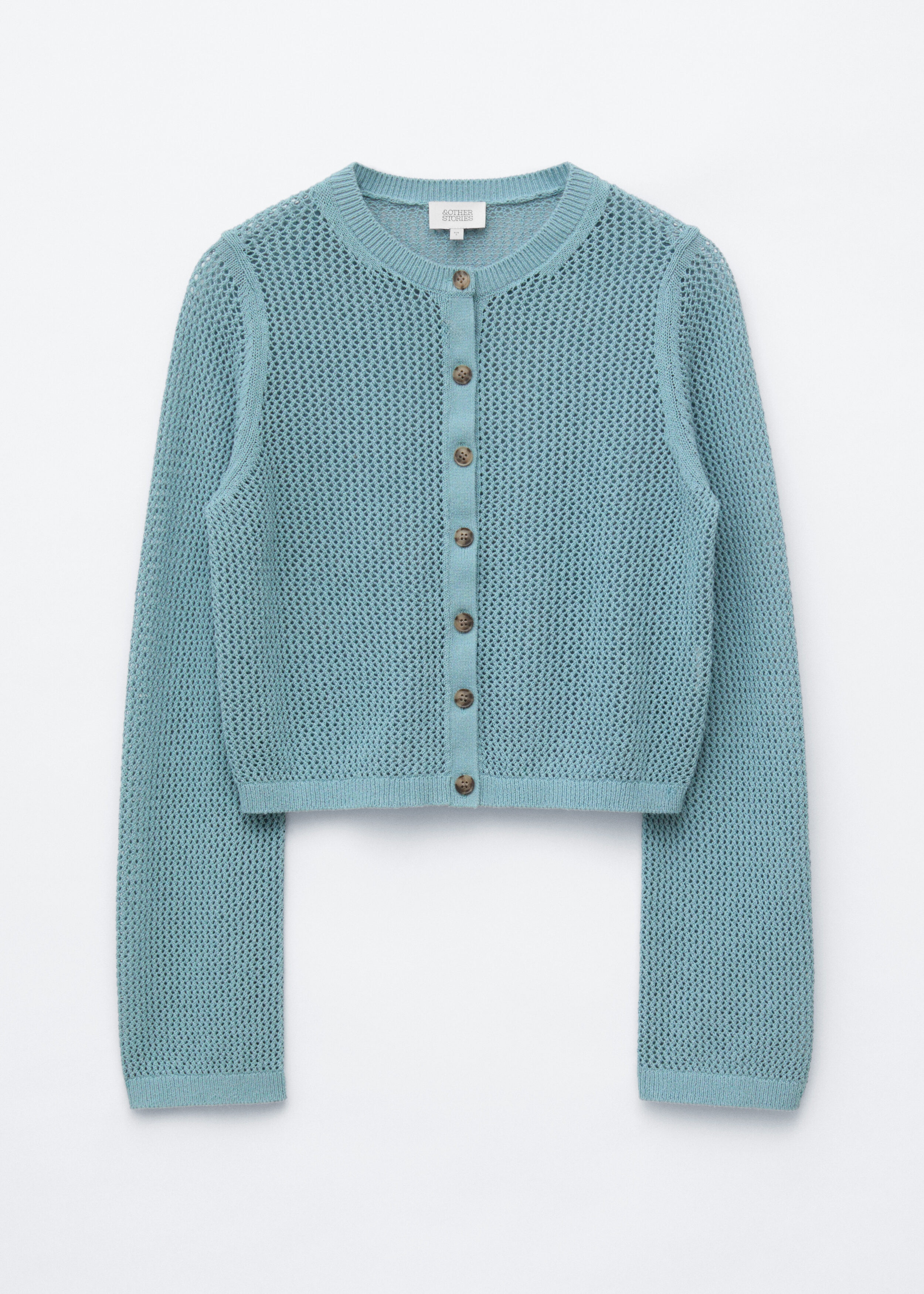 Cropped Reversible Cardigan - Grey/Turquoise - & Other Stories US