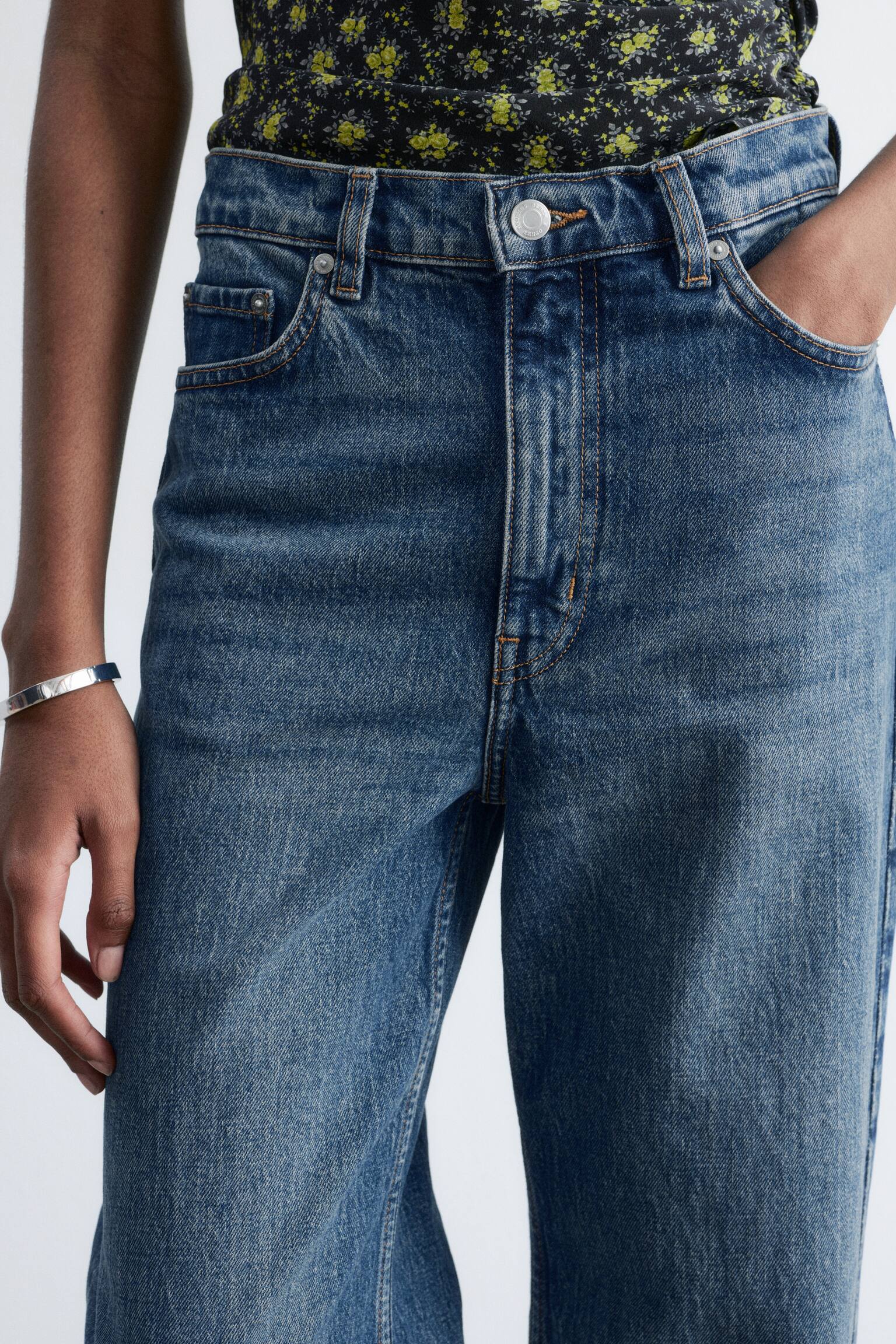 Blugi cu cracul larg - Albastru Mediu/Alb/Albastru deschis/Albastru deschis/Blue/Albastru închis/Negru - 8