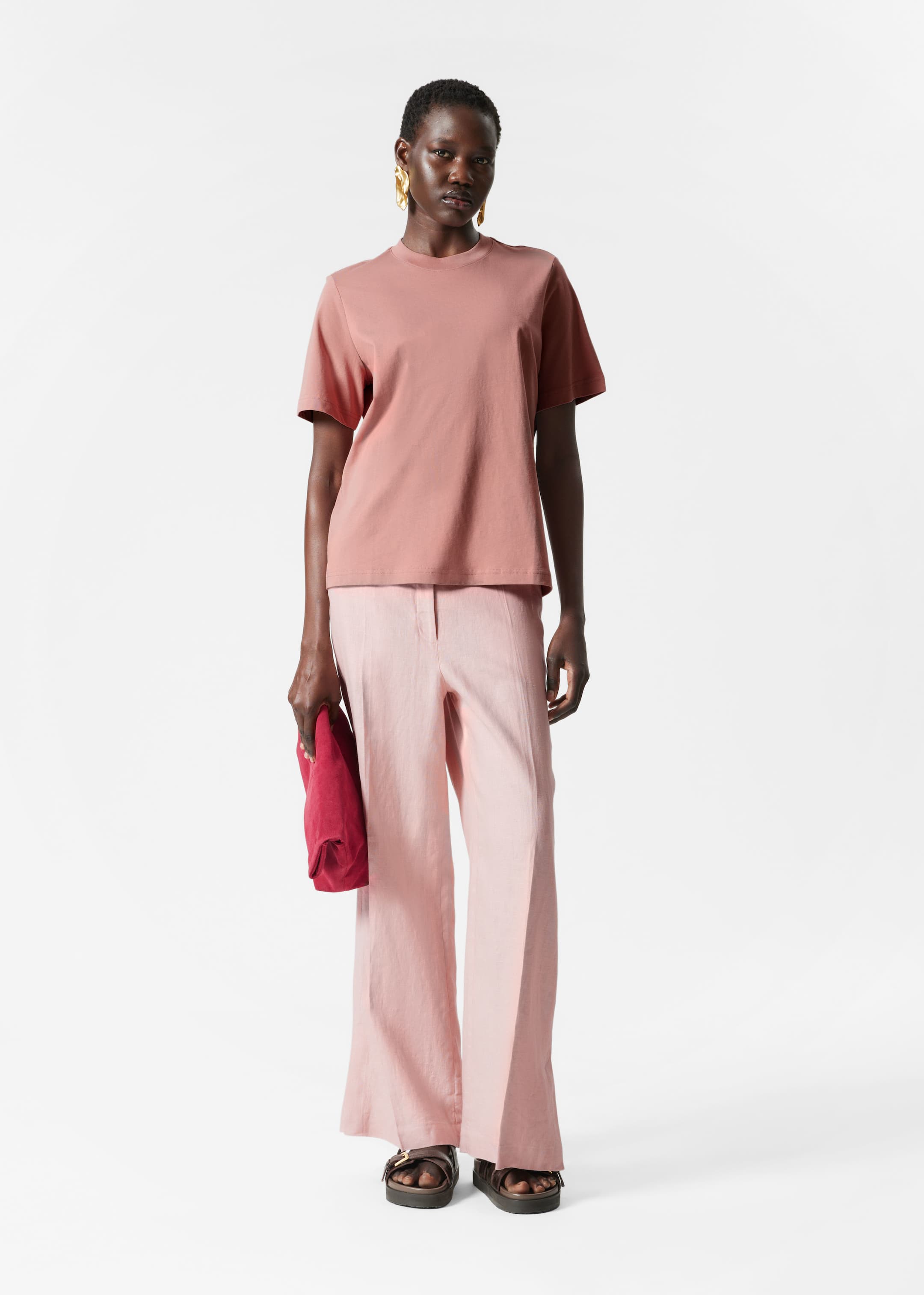 Grösseres Bild ansehen: T-Shirt mit Rundhalsausschnitt - Hellrosa - DAMEN | H&M CH 3