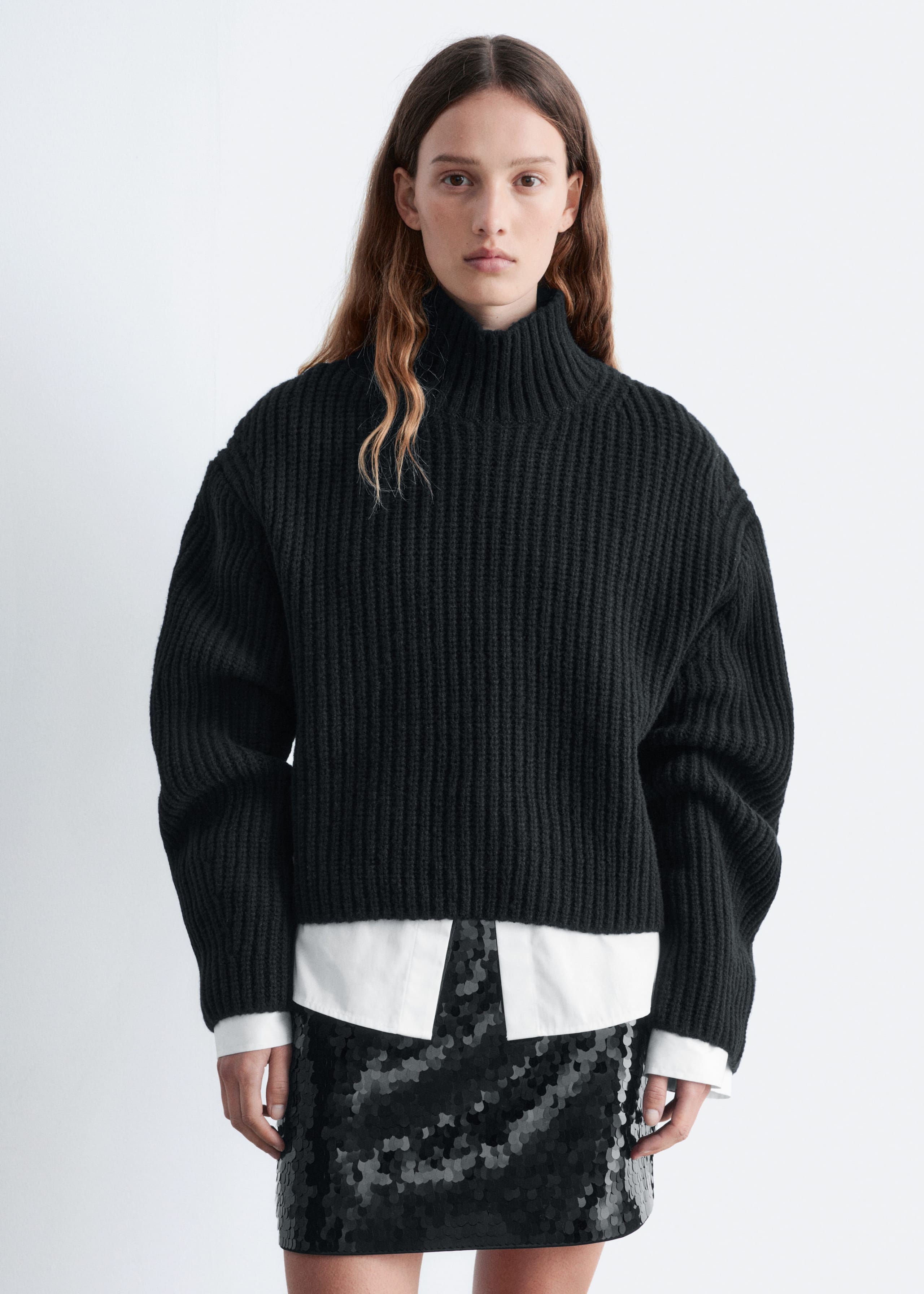 Image of Cropped Turtleneck Jumper