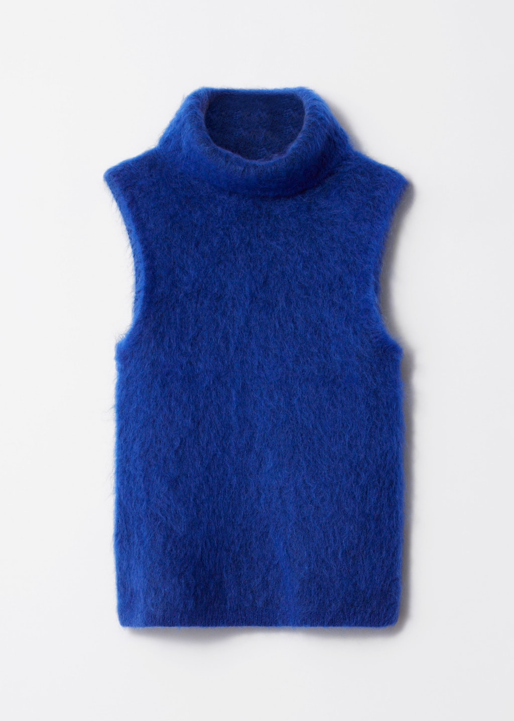 Camiseta de tirantes en mezcla de mohair cepillado - Azul - Bodegón
