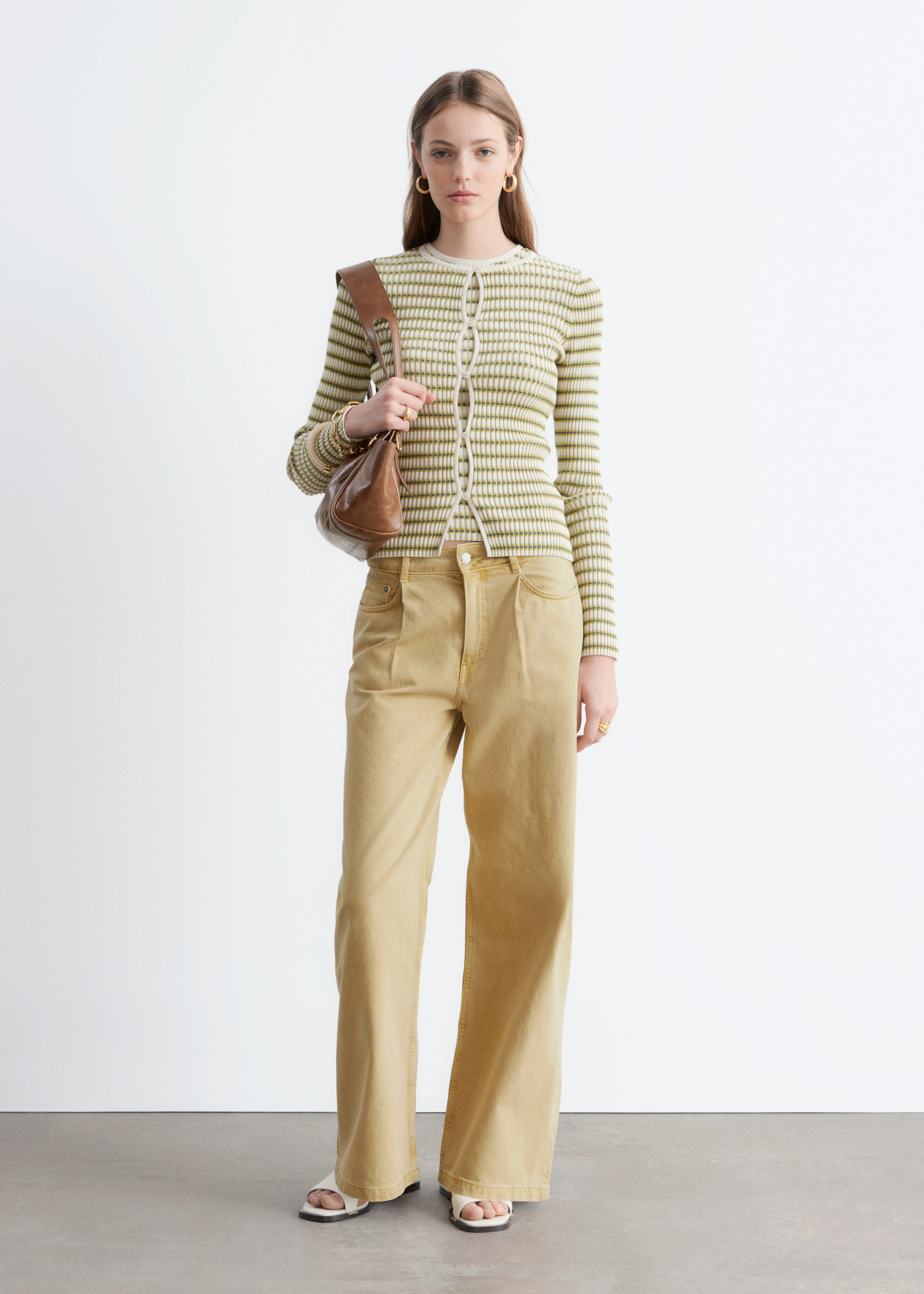 Fold-Detail Jeans