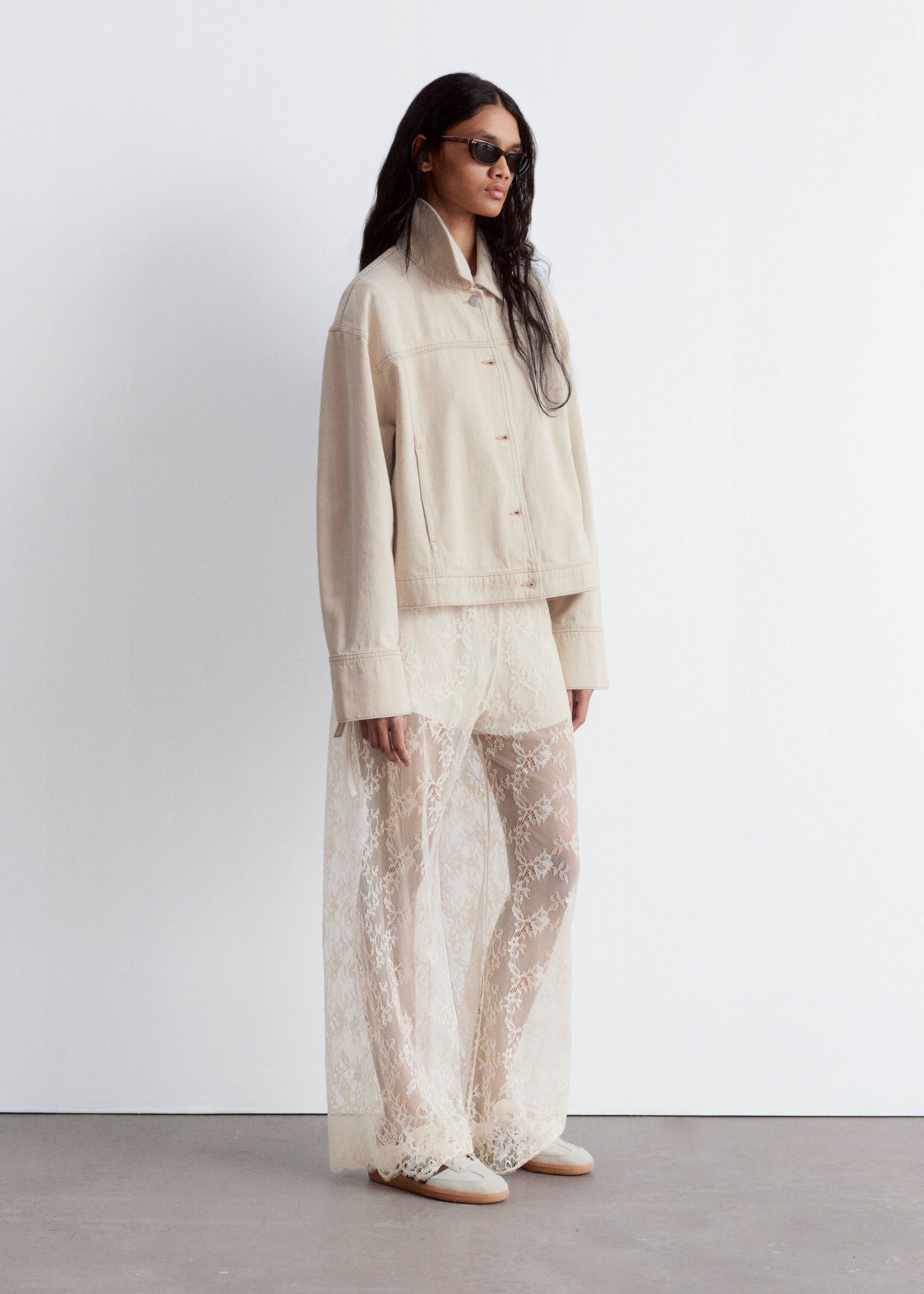 Ver imagem maior: Calças de renda - Creme - SENHORA | H&M PT 3