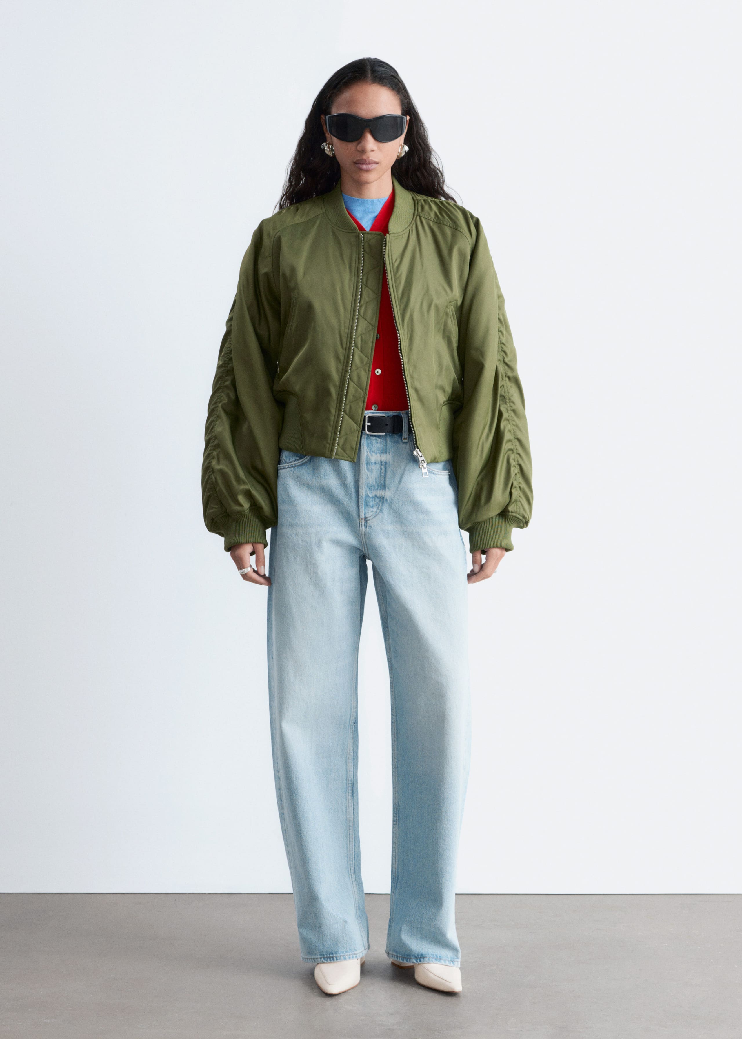 Image of Barrel-Leg Jeans