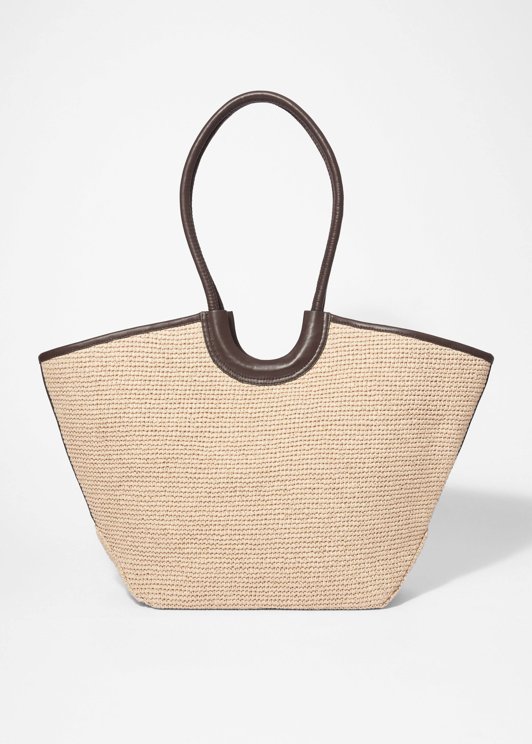 Größeres Bild ansehen: Tragetasche aus Stroh mit Lederdetail - Beige - Ladies | H&M DE 2