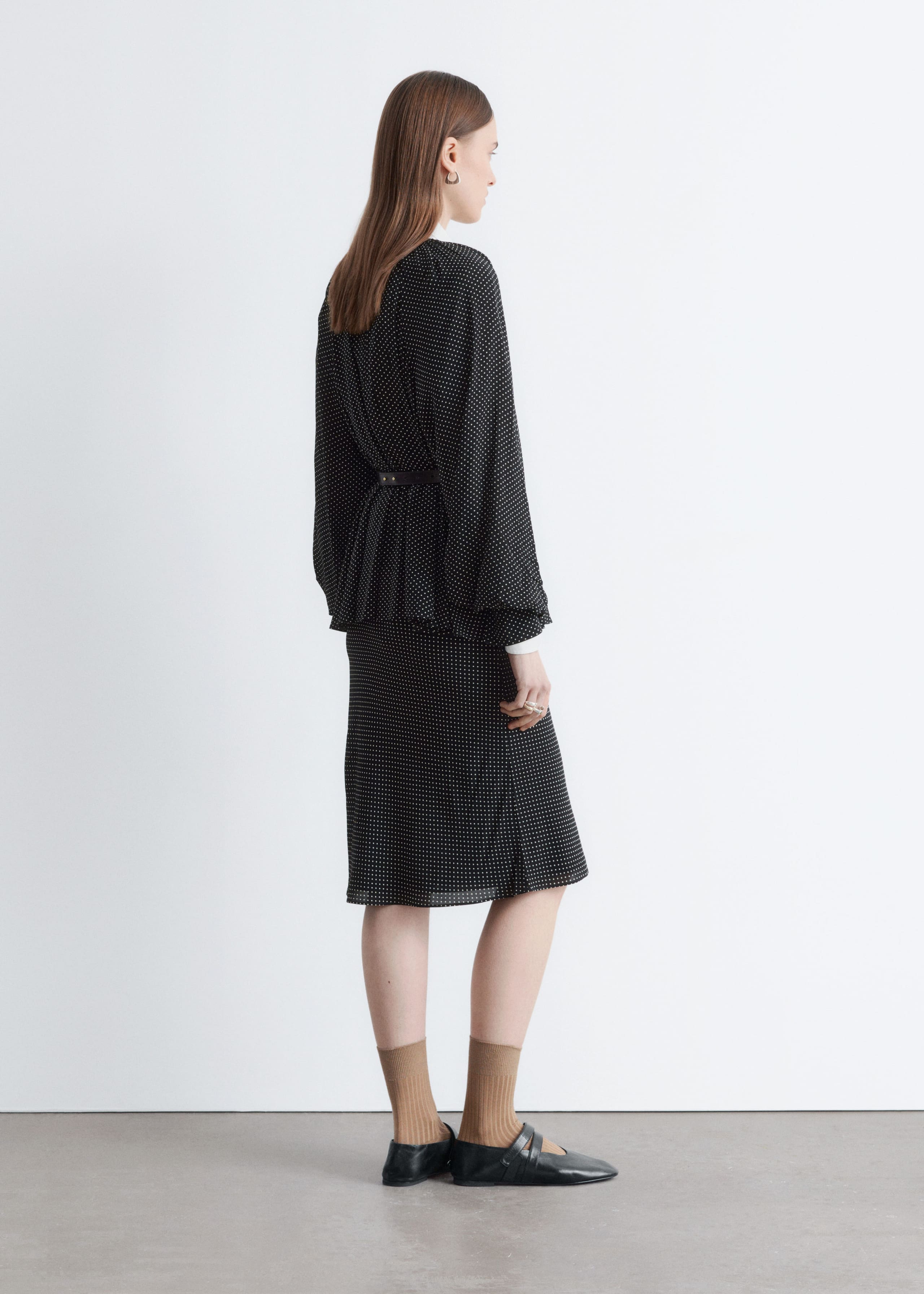 Image of Balloon-Sleeve Blouse