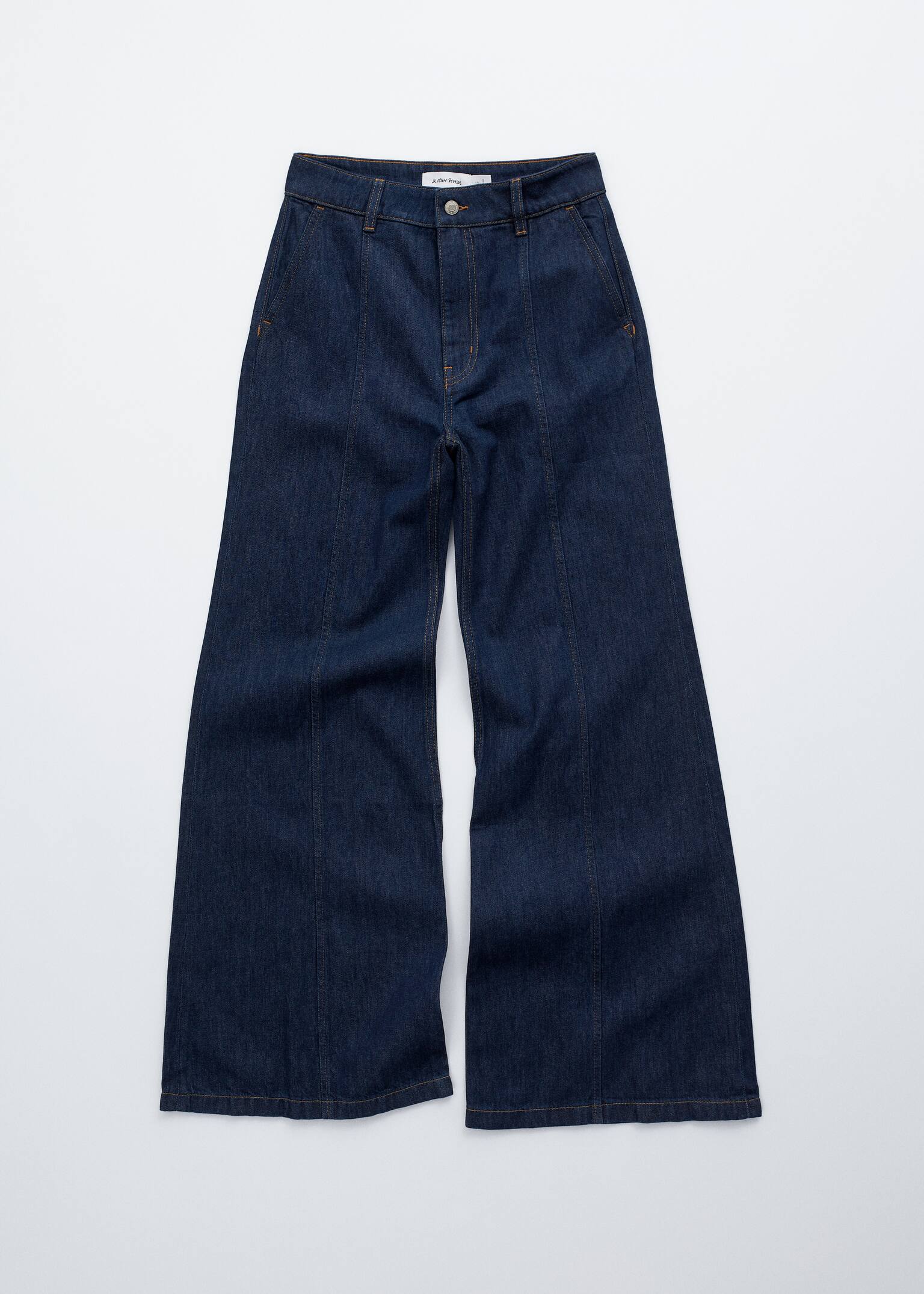 Bootcut-Jeans mit französischer Naht - Mittelblau - 2