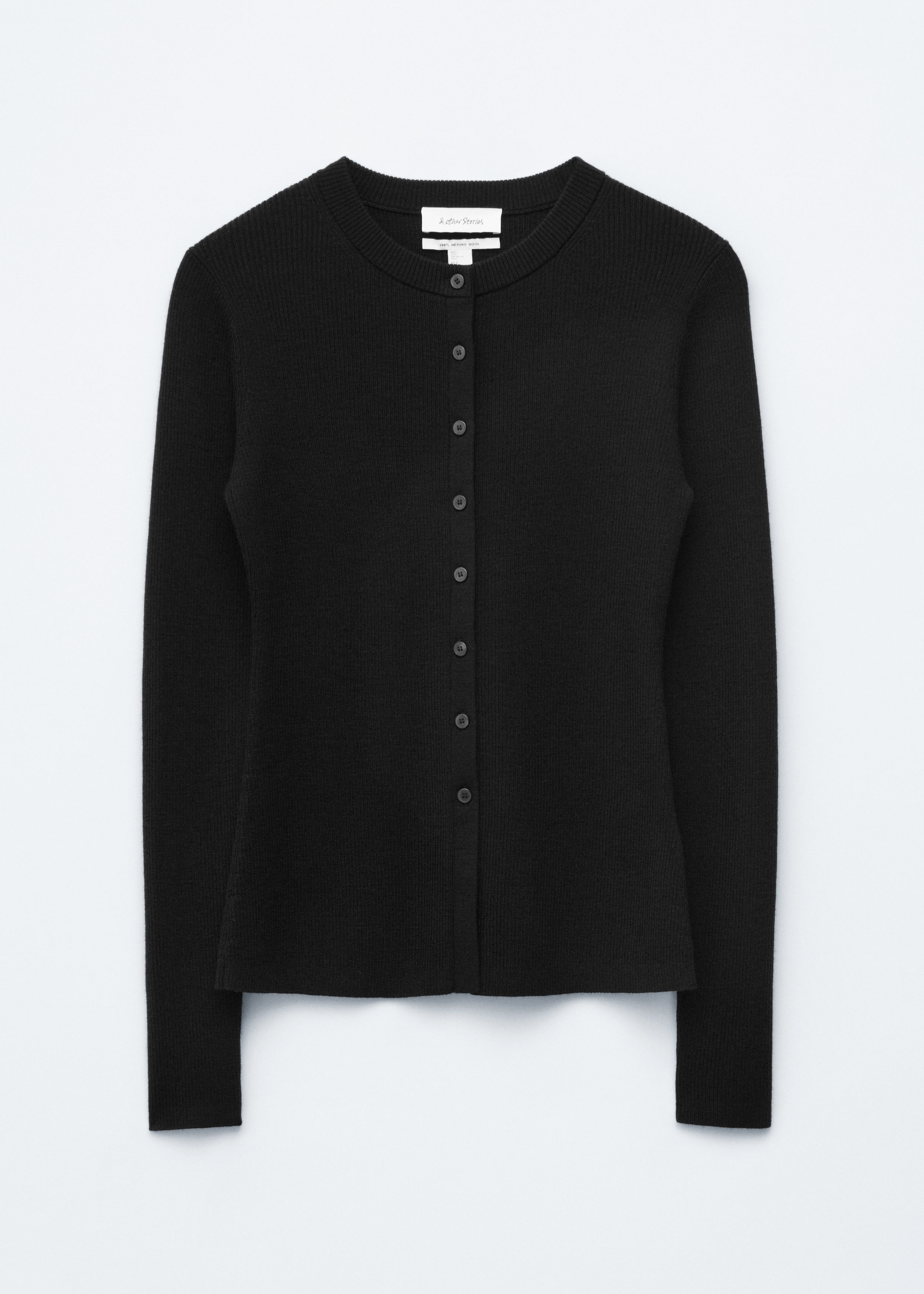 Mohair-Blend Wrap Cardigan - Black - & Other Stories US