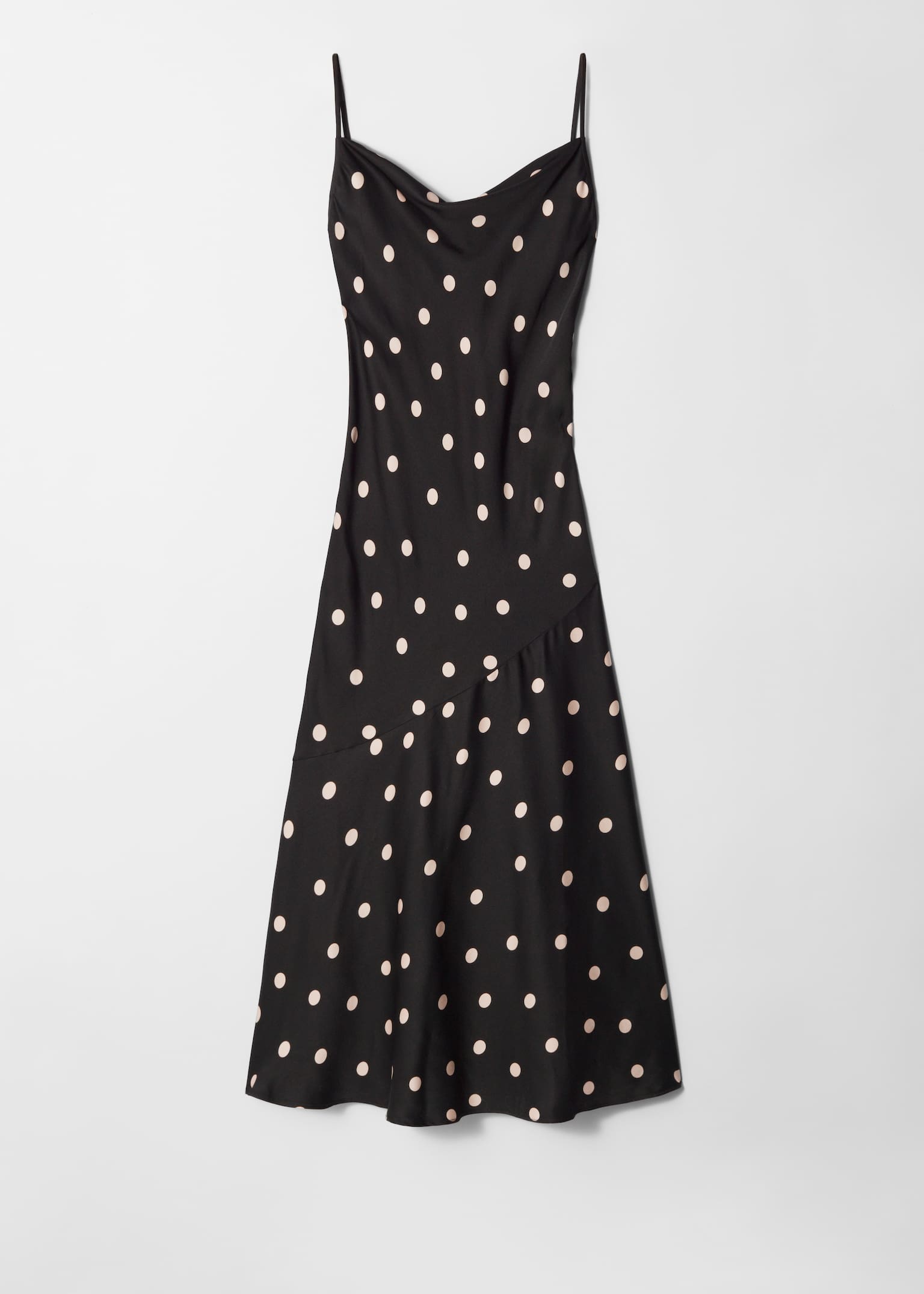 Robe combinaison midi en satin - Noir à pois/Imprimé léopard/Lilas