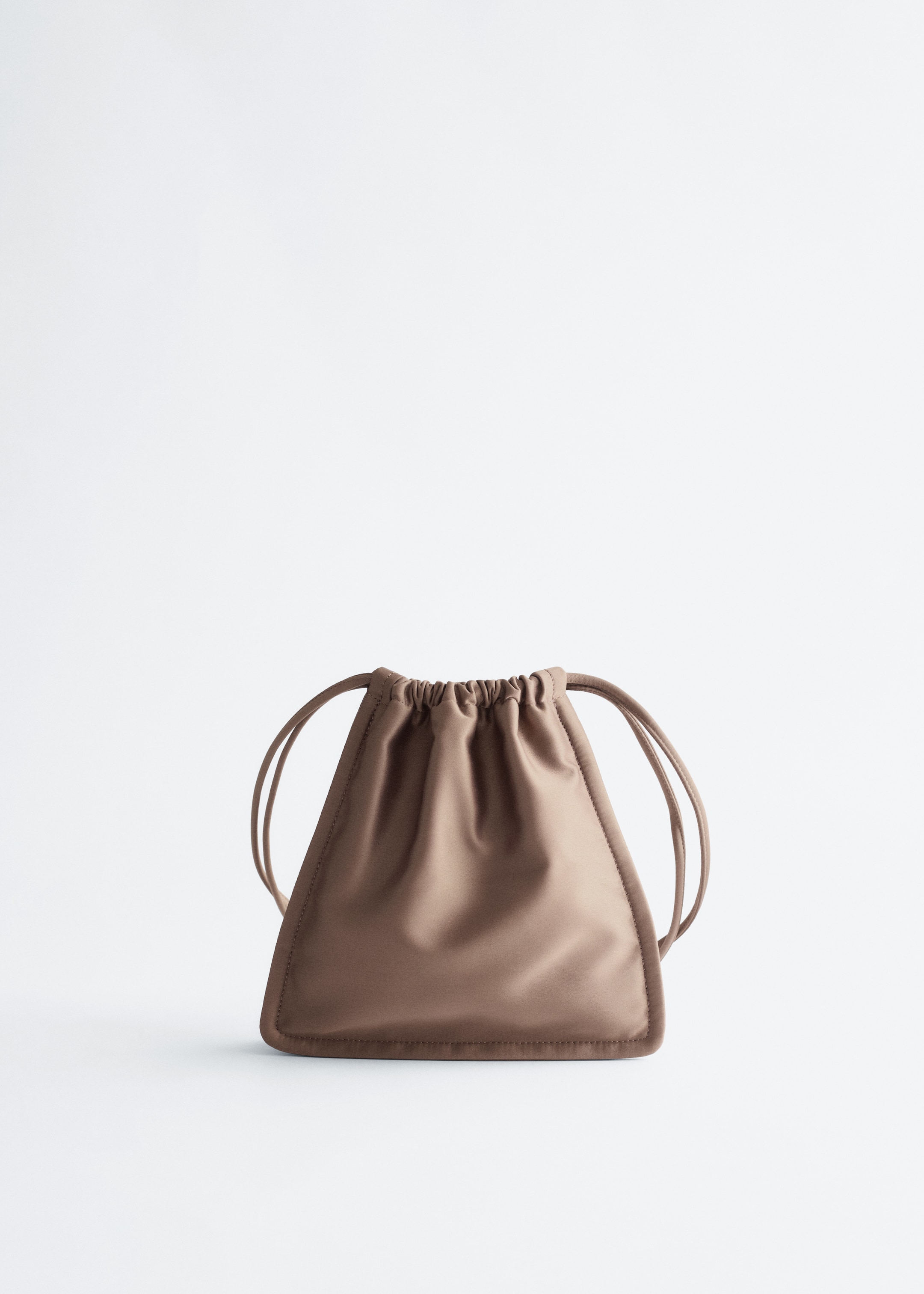Agrandir l'image: Sac à cordon de serrage en satin - Grège - FEMME | H&M BE 1