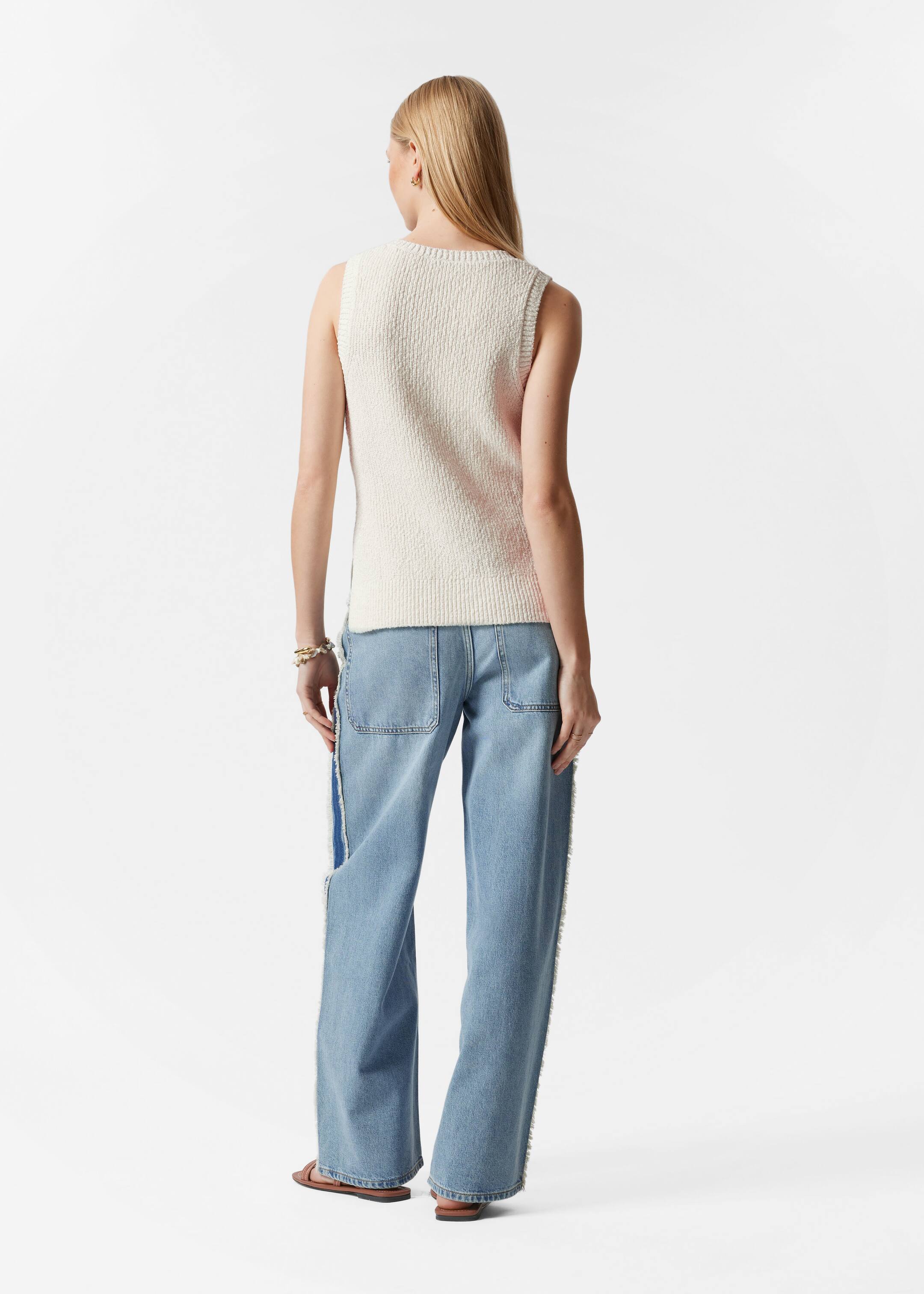 View larger image: Knitted Tank Top - White - Ladies | H&M GB 4