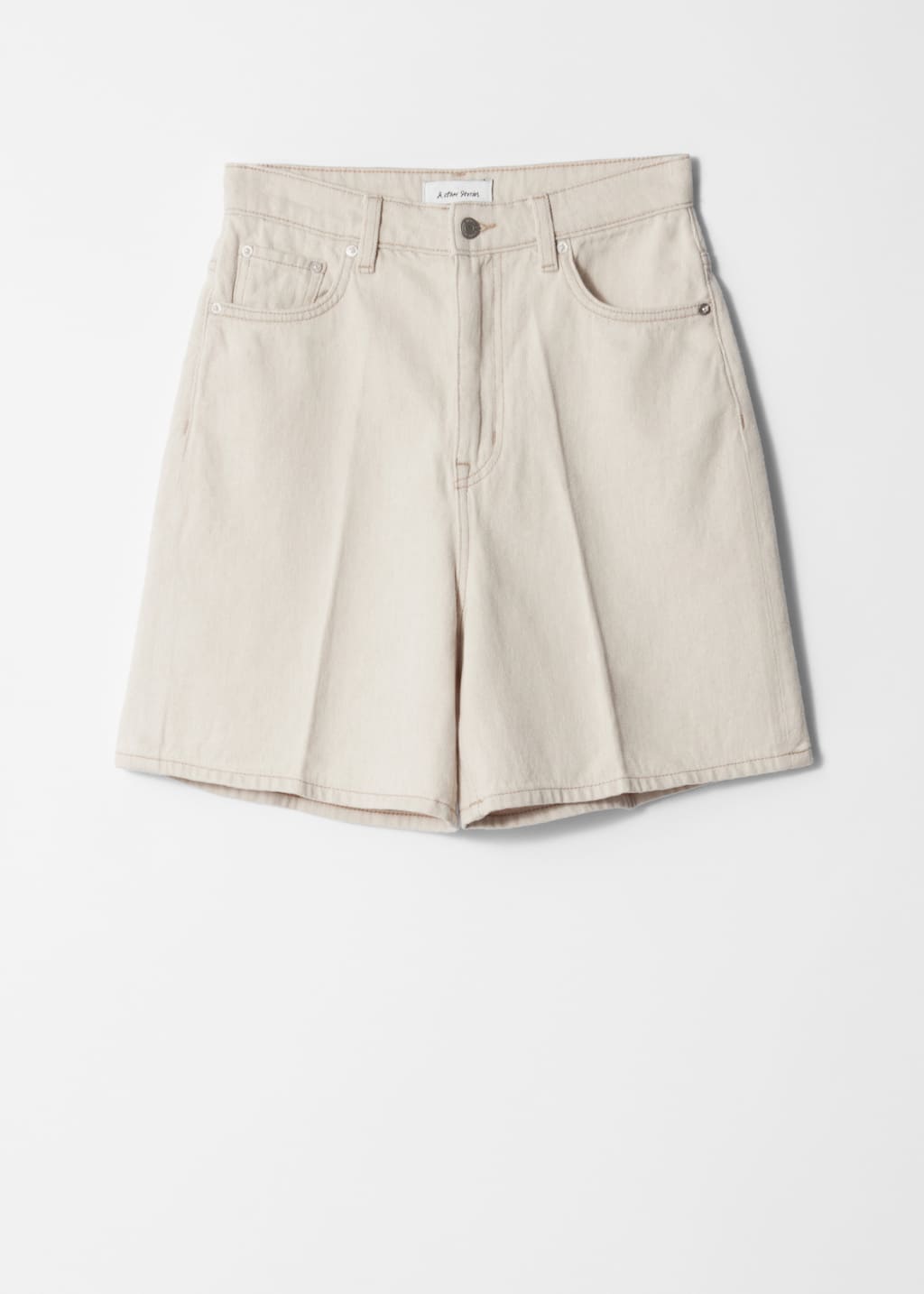 Wide-Leg Denim Shorts