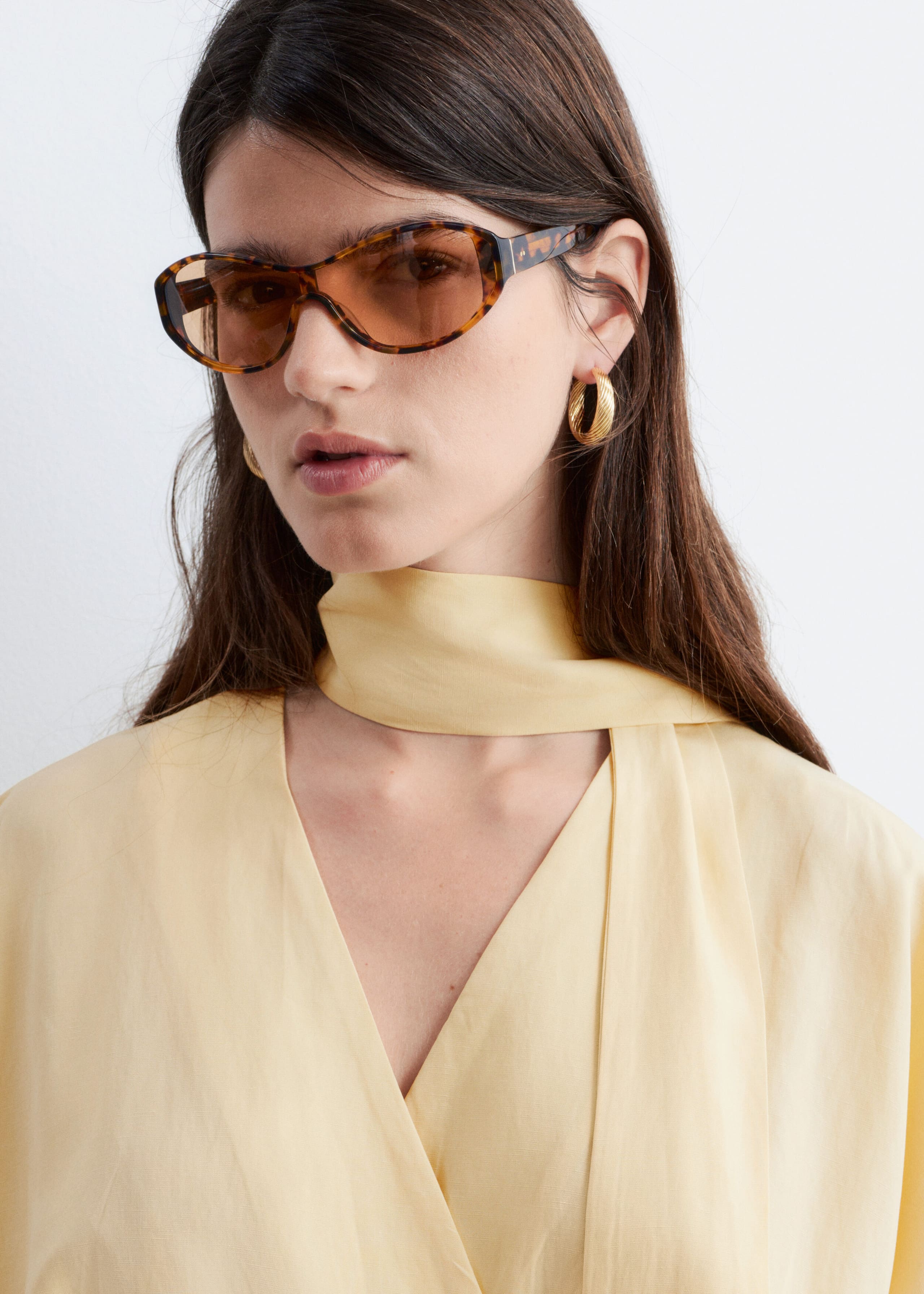 Scarf-Detail Wrap Mini Dress - White - Lookbook