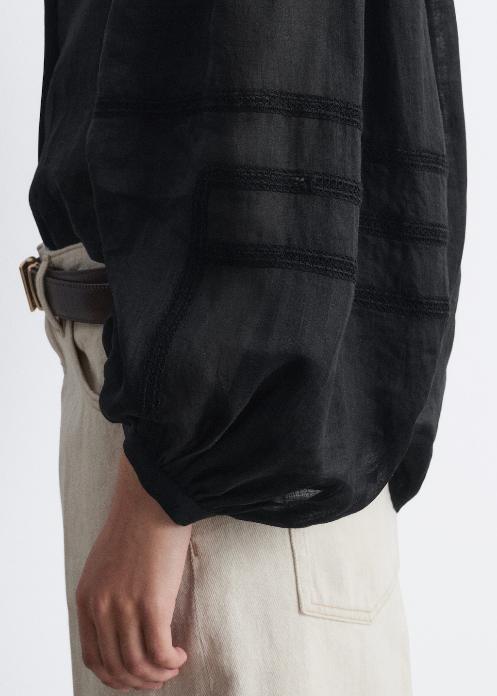 Image of Voluminous Sleeve Blouse
