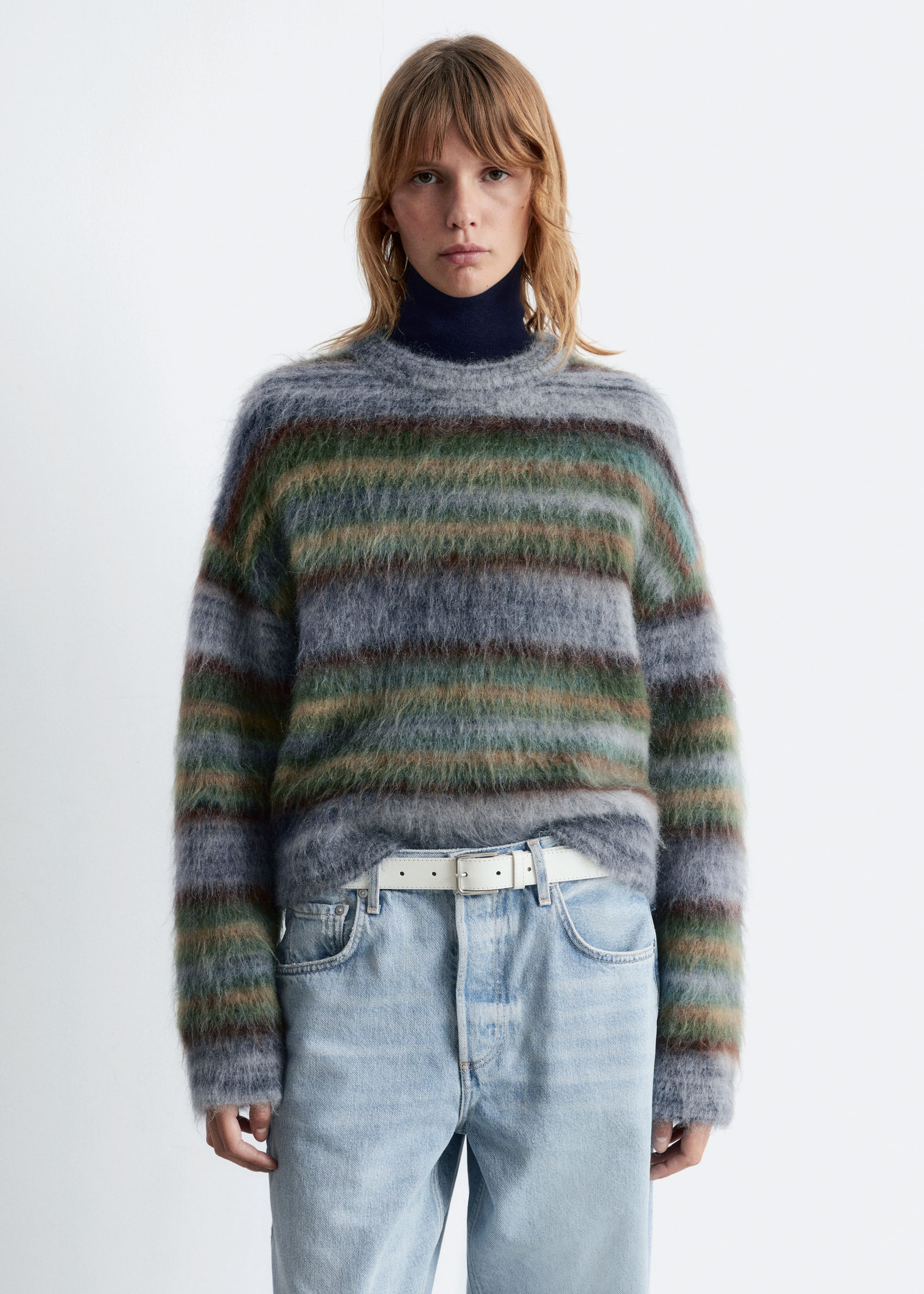 Image of Striped Knit Sweater
