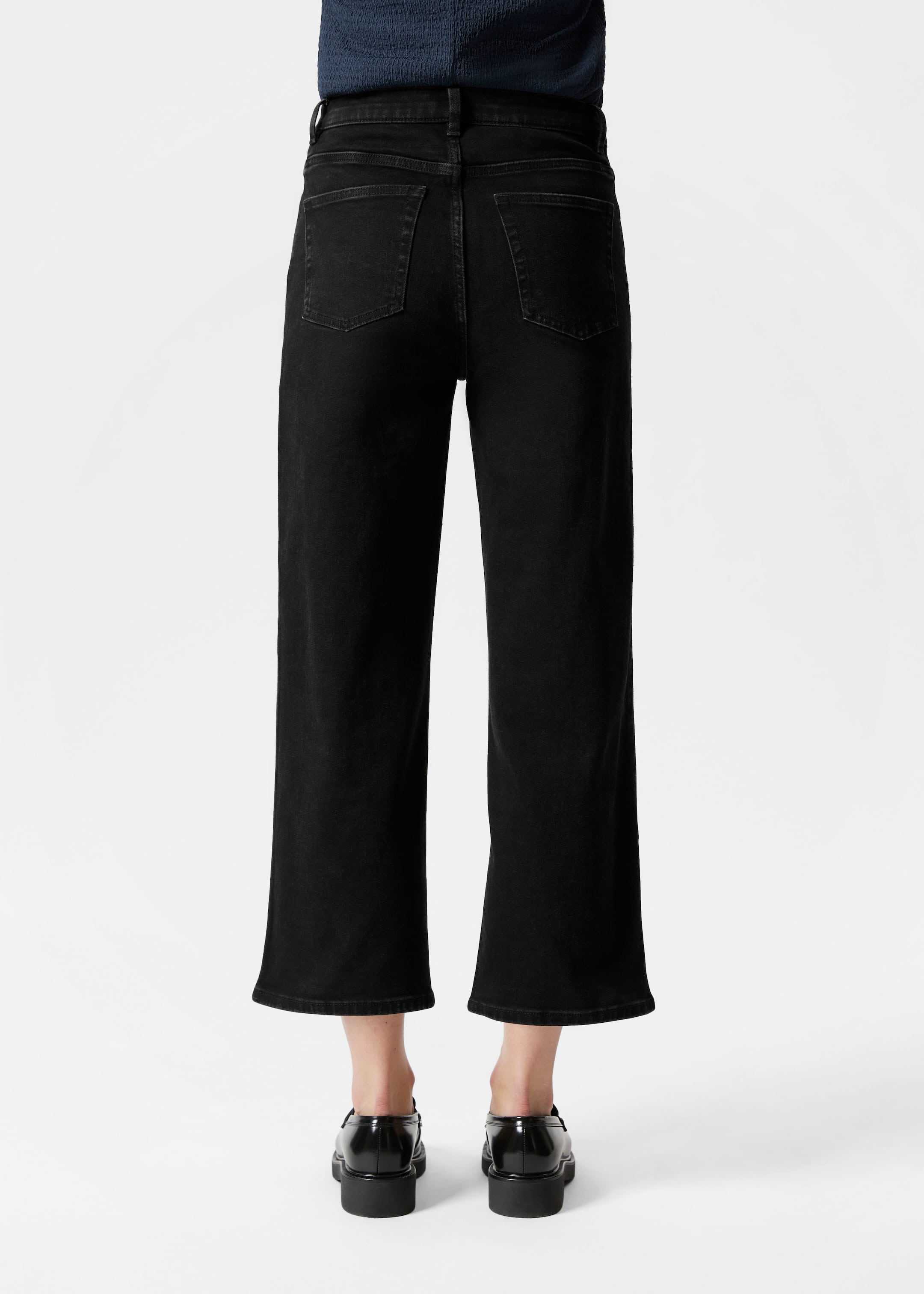 Se større billede: Cropped jeans med vide ben - Sort - DAME | H&M DK 8
