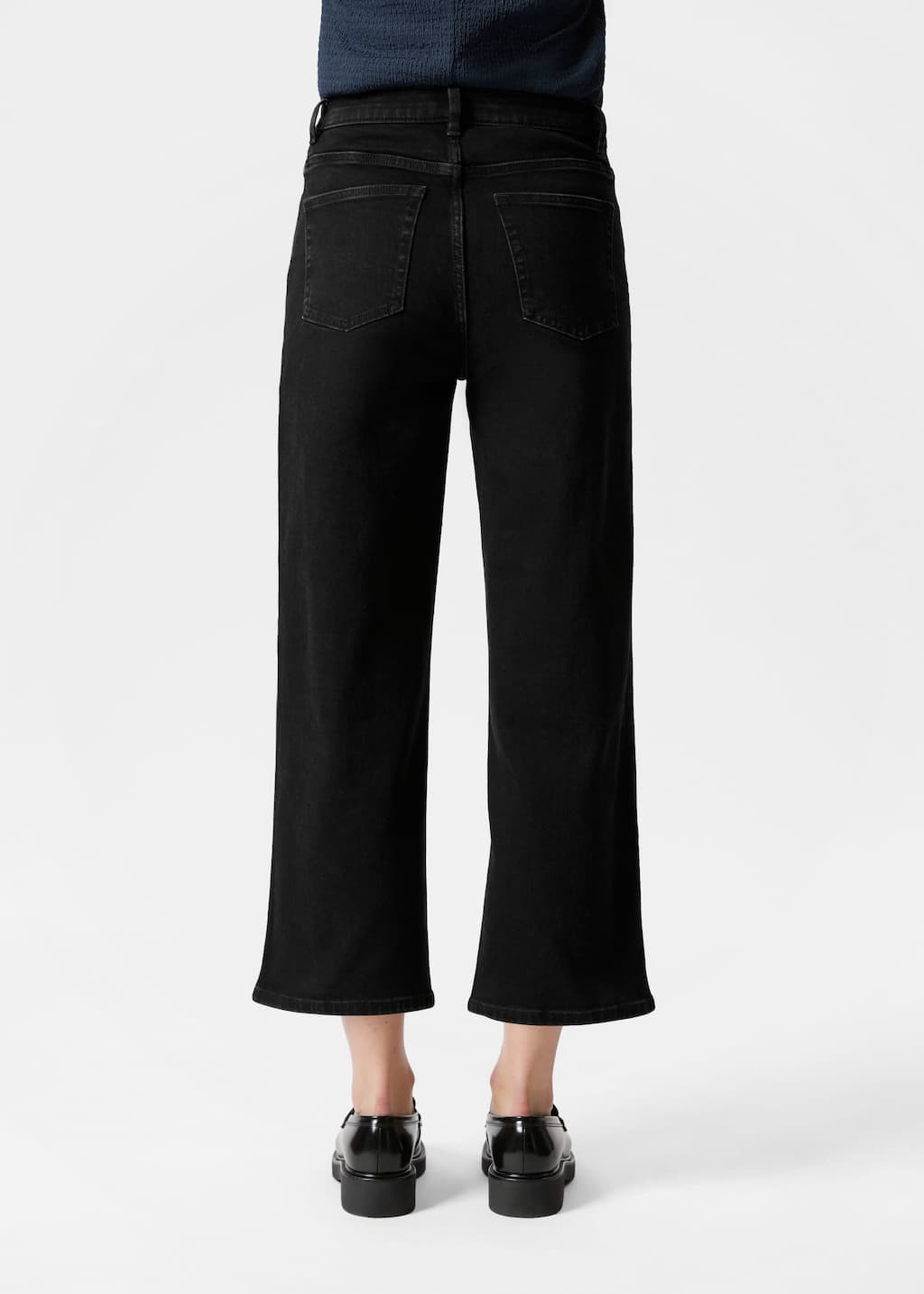 Image of Cropped Wide-Leg Jeans