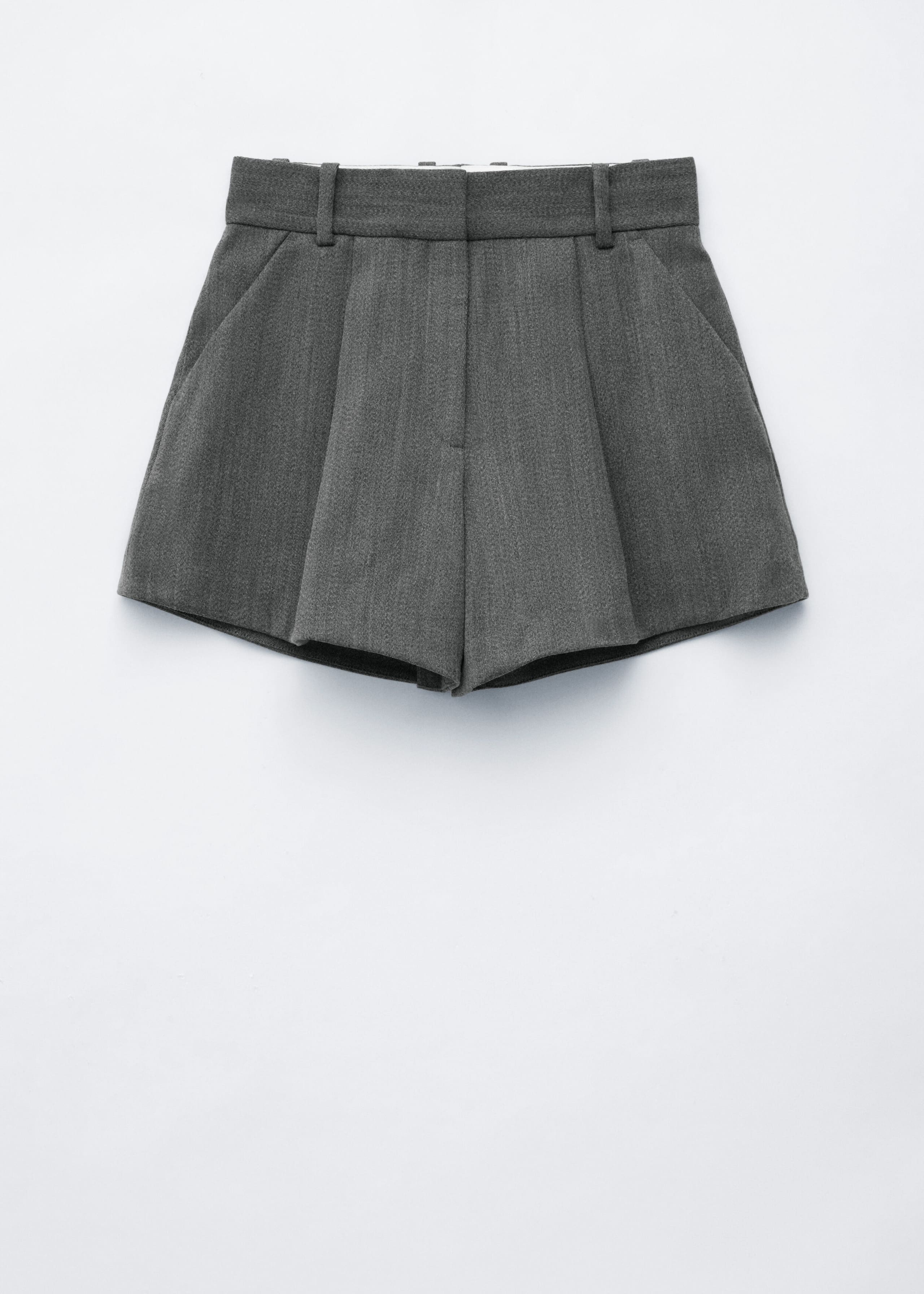 Pleated A-Line Shorts - Dark Grey - Still Life